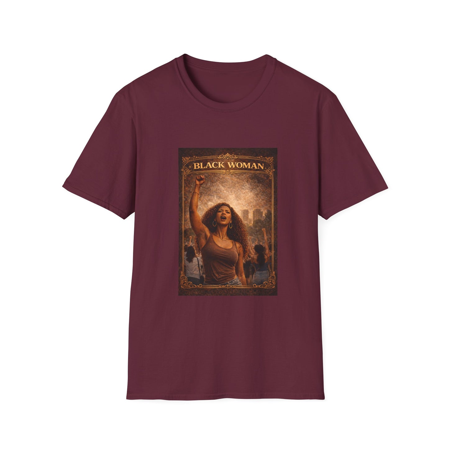 Black Woman - Unisex Softstyle T-Shirt