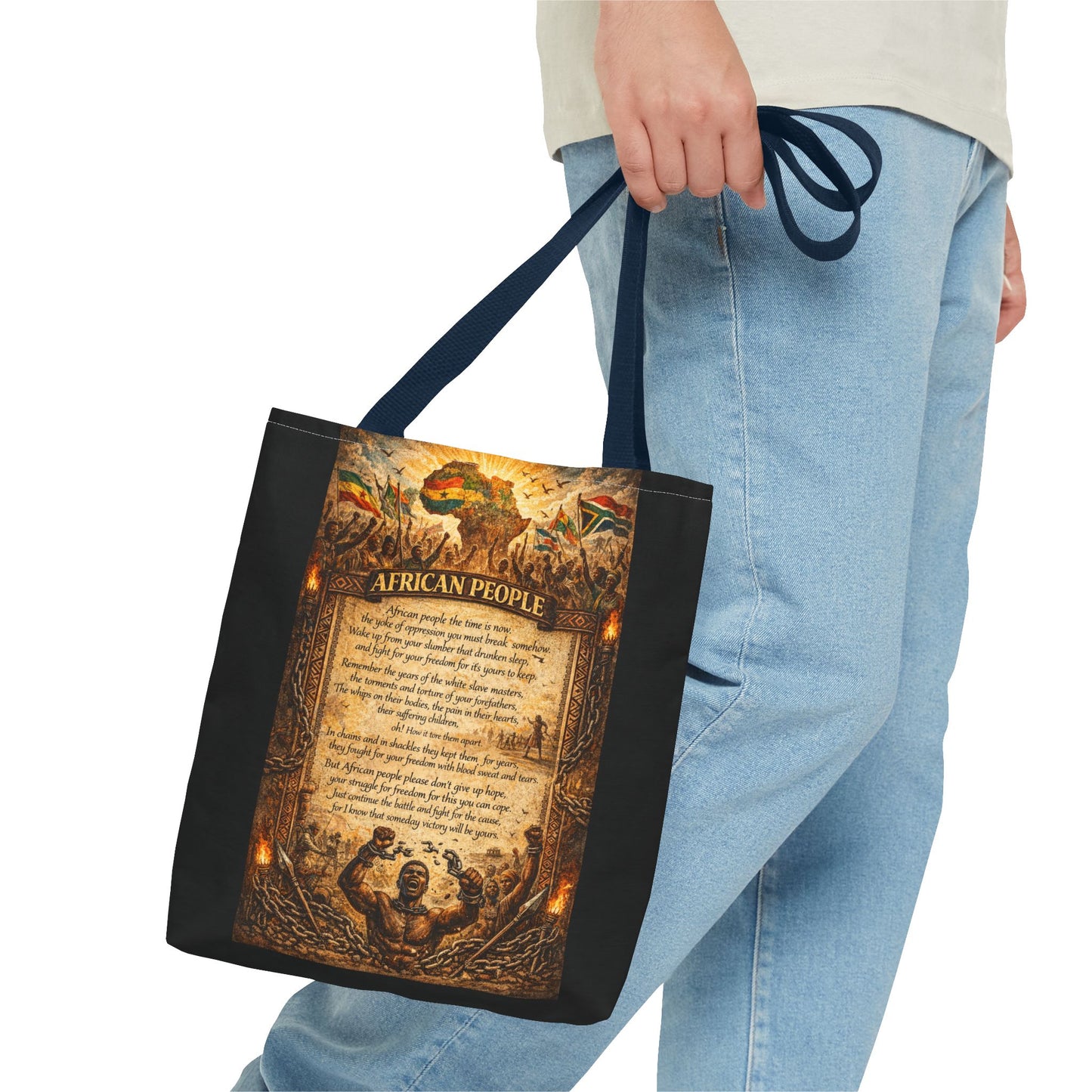 African People Black Tote Bag
