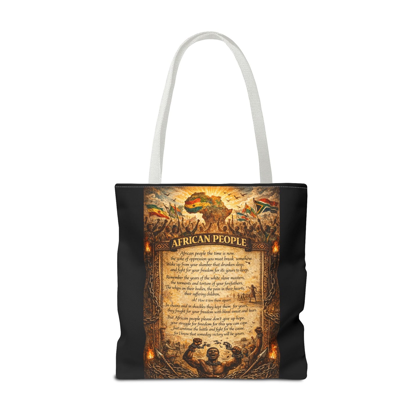 African People Black Tote Bag