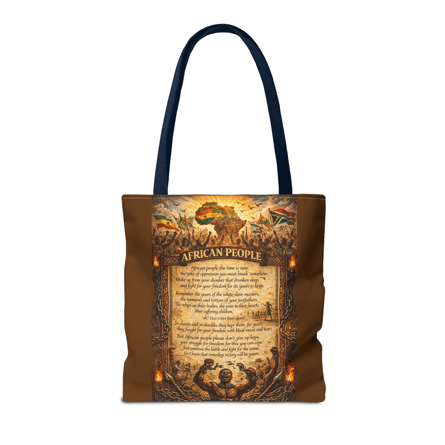 African People Brown Tote Bag
