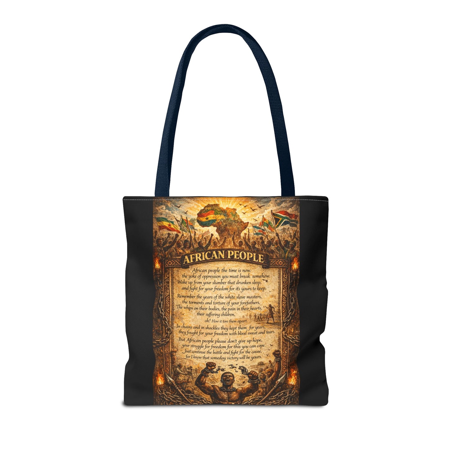 African People Black Tote Bag