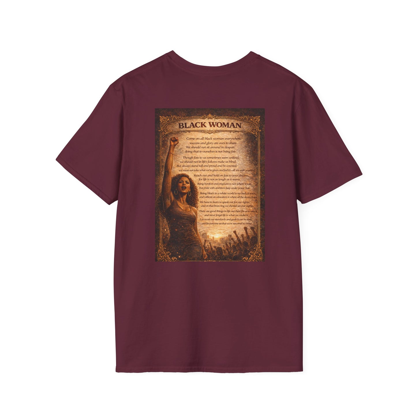 Black Woman - Unisex Softstyle T-Shirt
