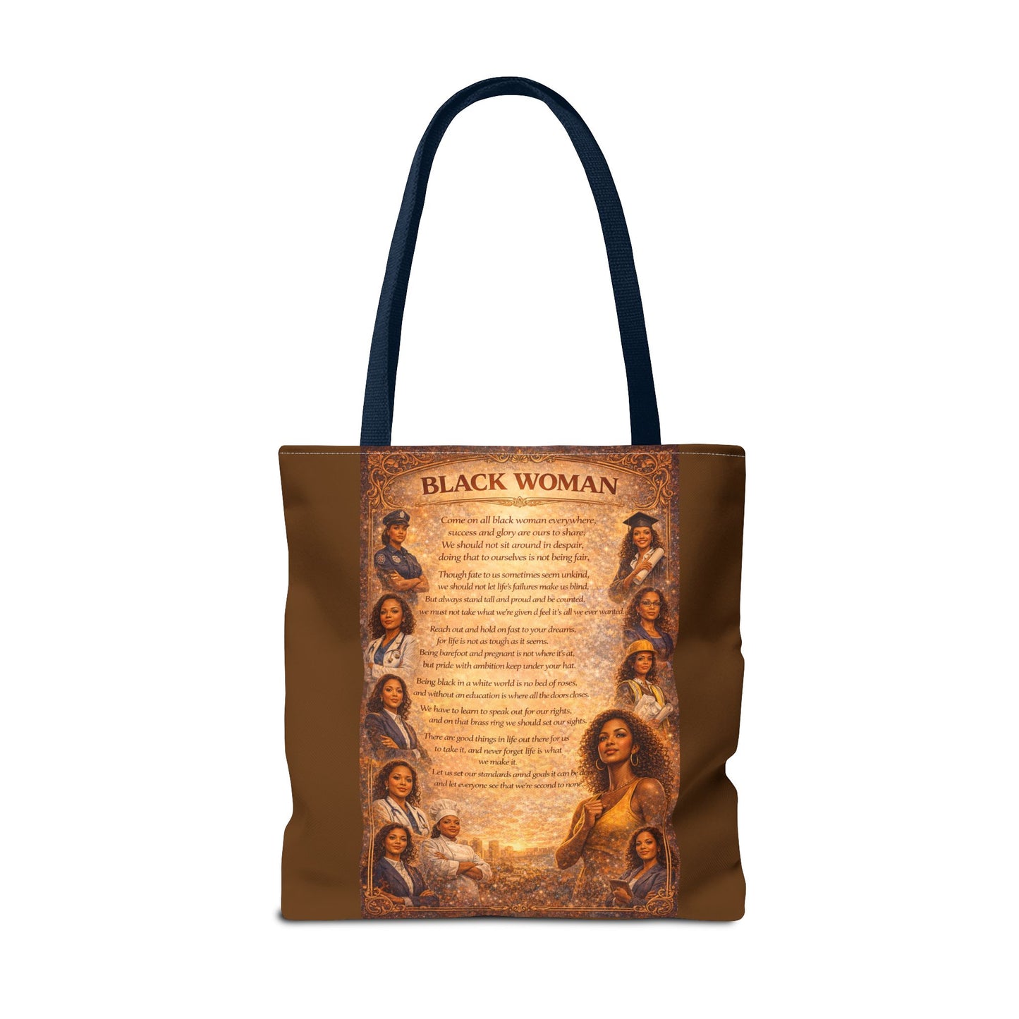 Black Woman Tote Bag
