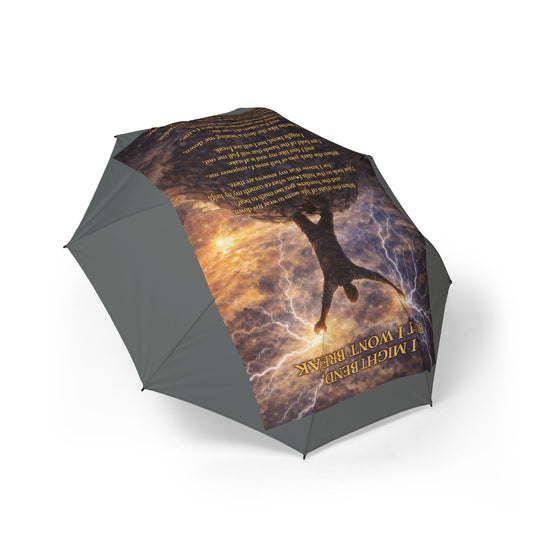 I Might Bend Gray Semi-Automatic Foldable Umbrella