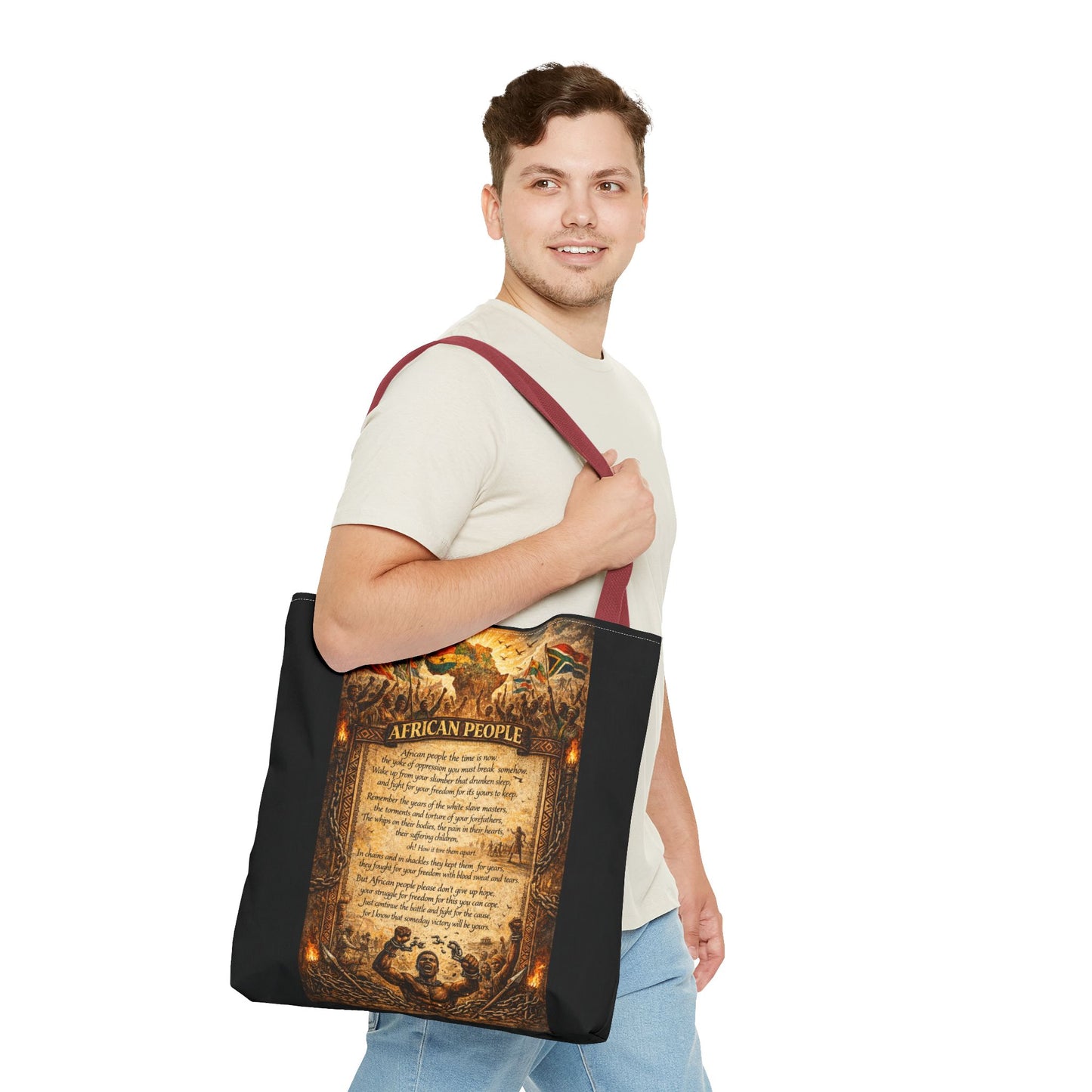 African People Black Tote Bag