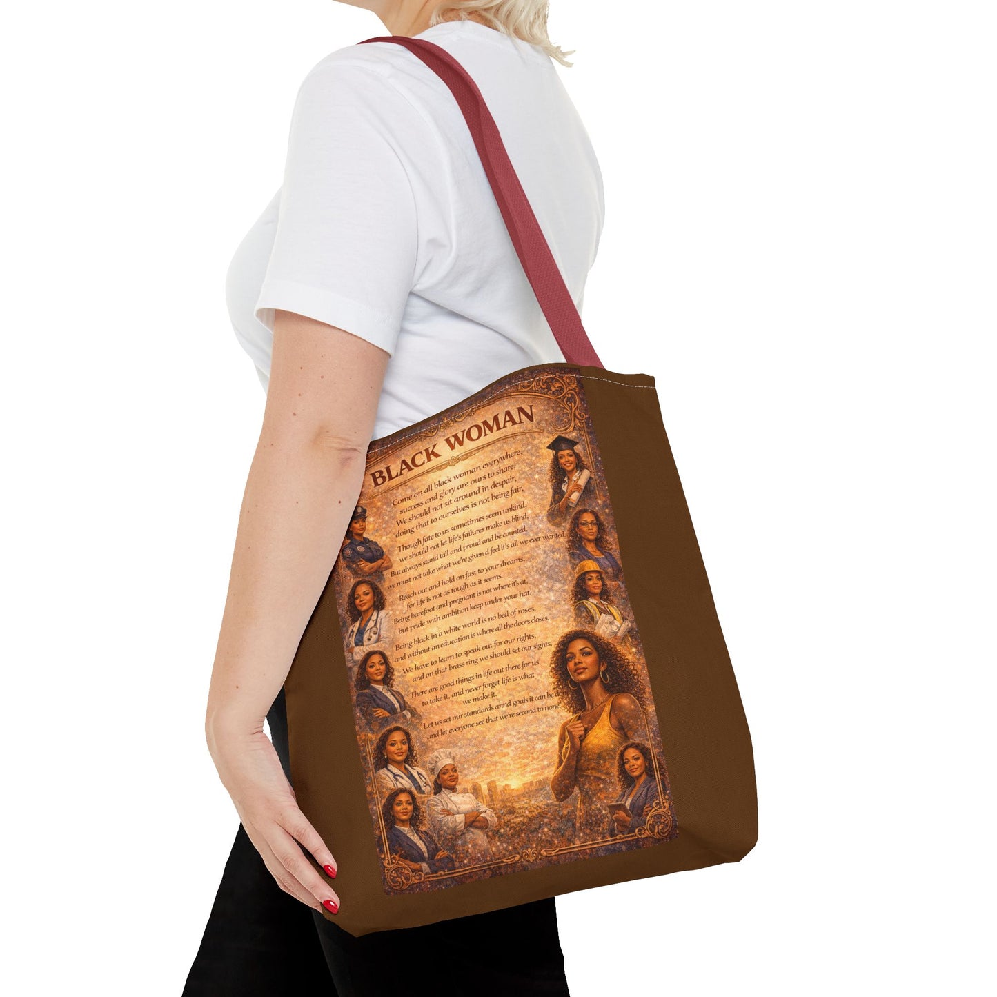 Black Woman Tote Bag
