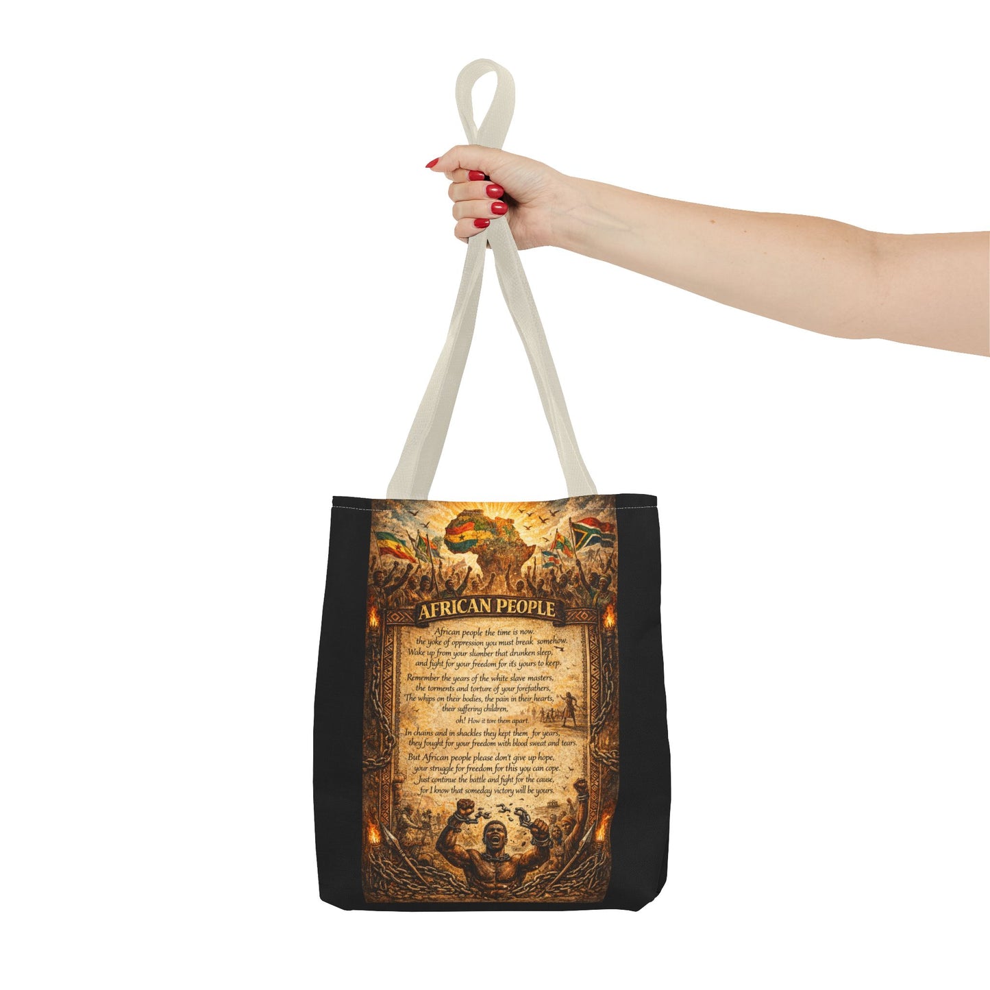 African People Black Tote Bag