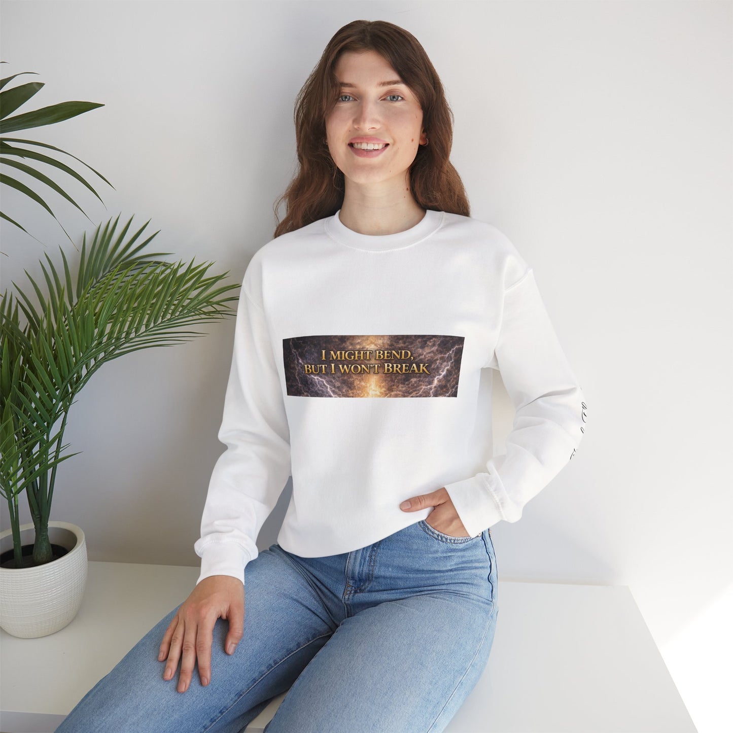 Unisex Heavy Blend™ Crewneck Sweatshirt - I Might Bend, I Won't Break