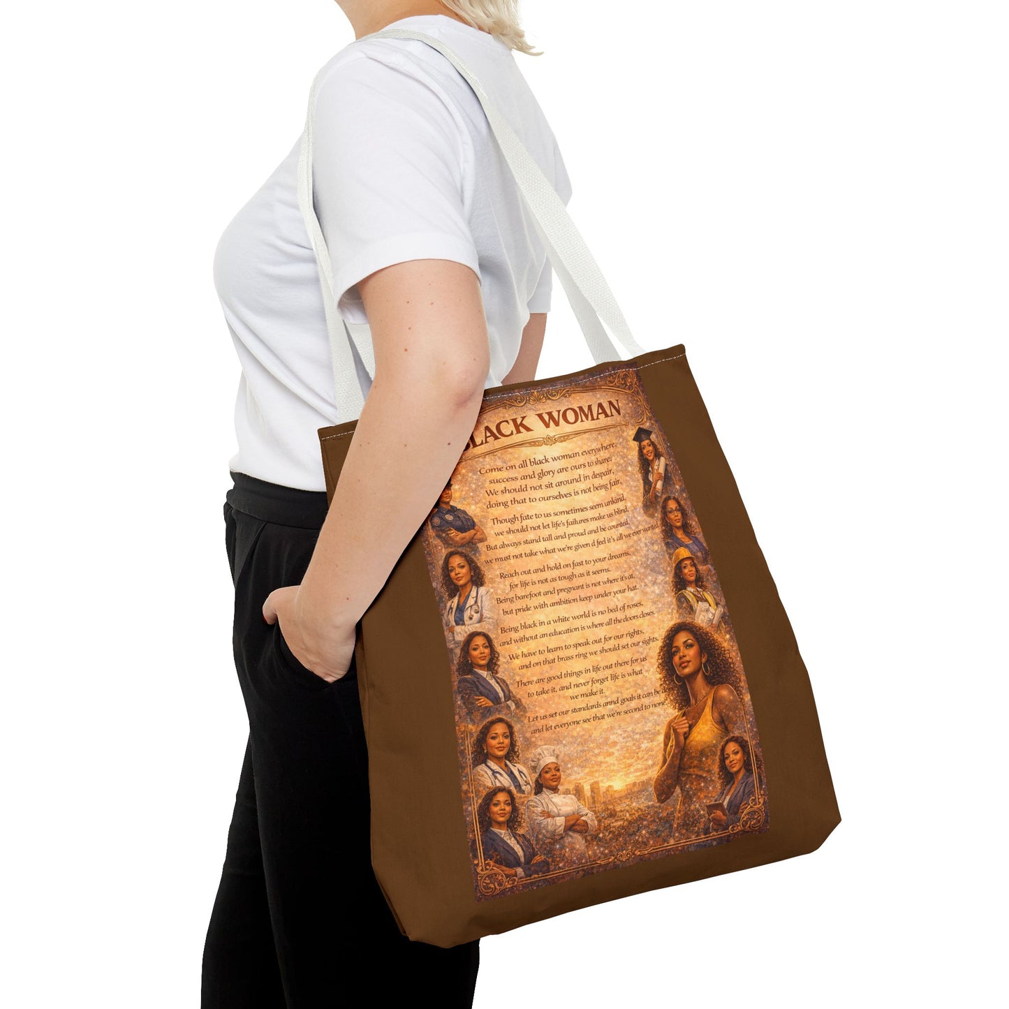 Black Woman Tote Bag