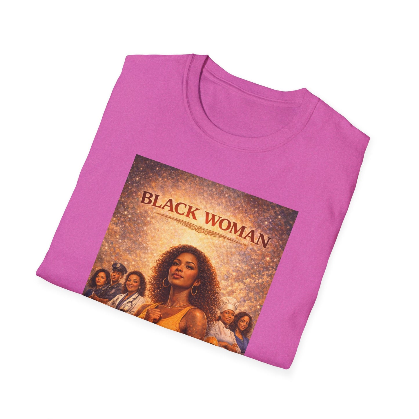 Black Woman - Unisex Softstyle T-Shirt