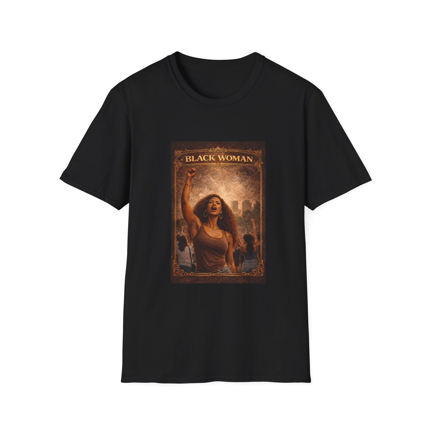 Black Woman - Unisex Softstyle T-Shirt