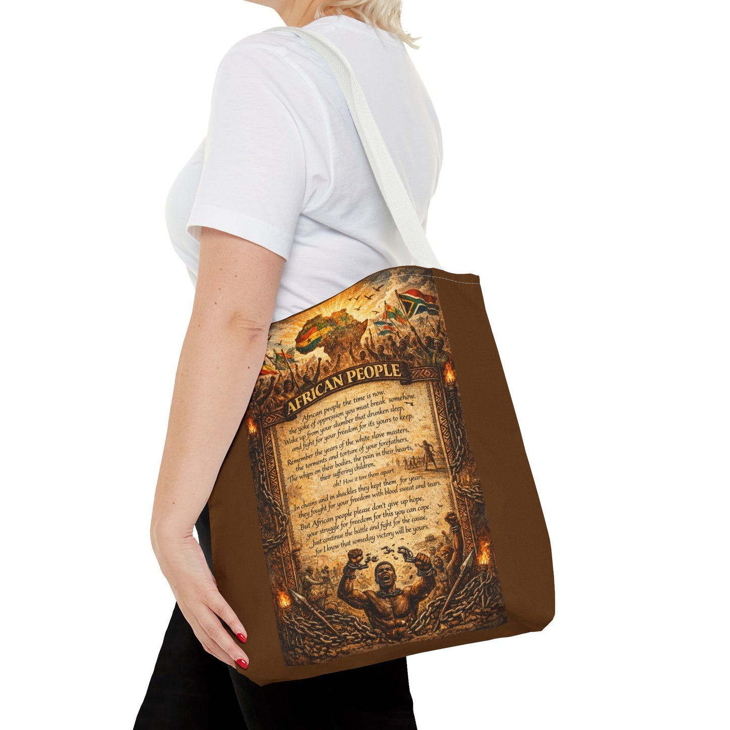 African People Brown Tote Bag