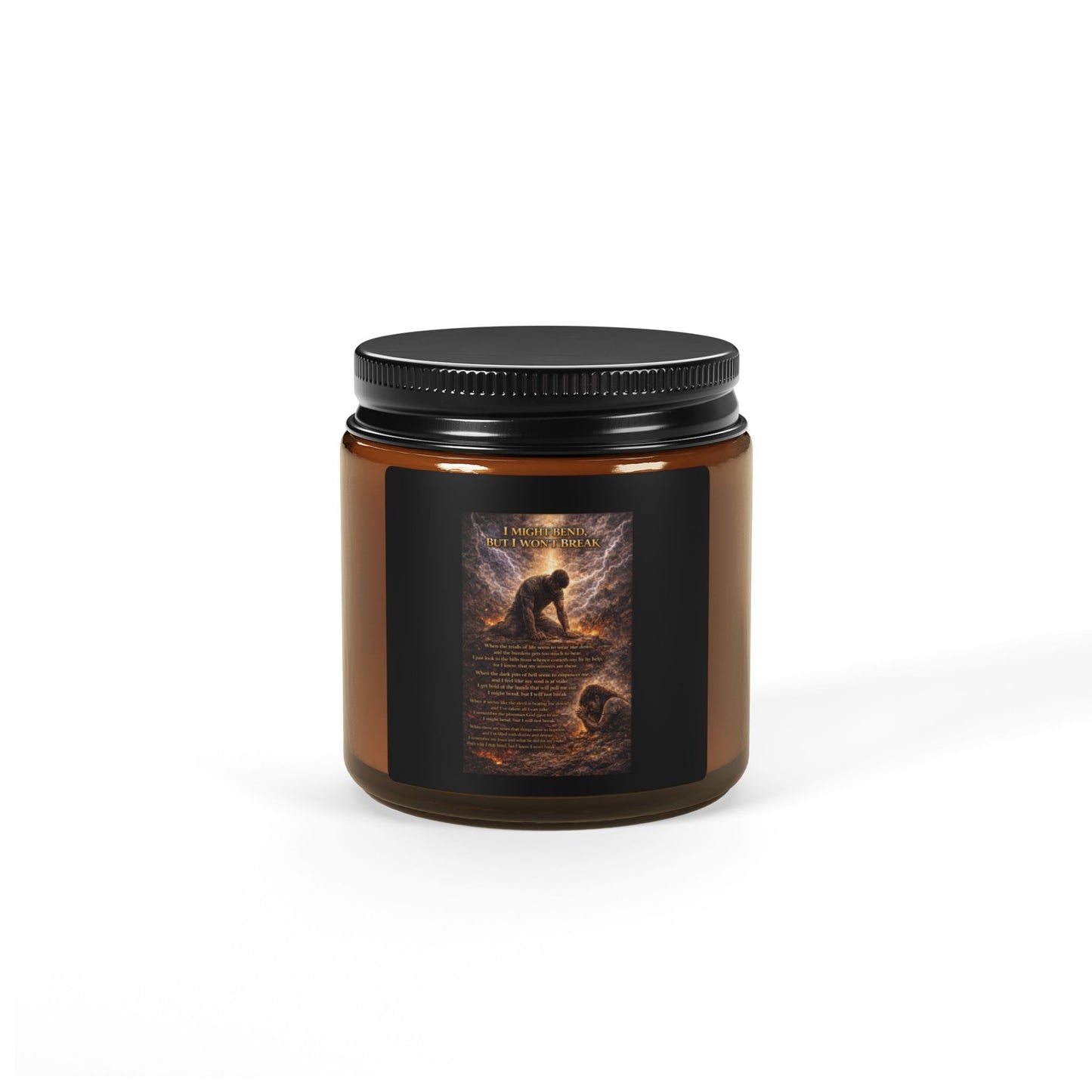 I Might Bend, But I Won't Break Scented Soy Candle (Multi-Size, Amber Jar)