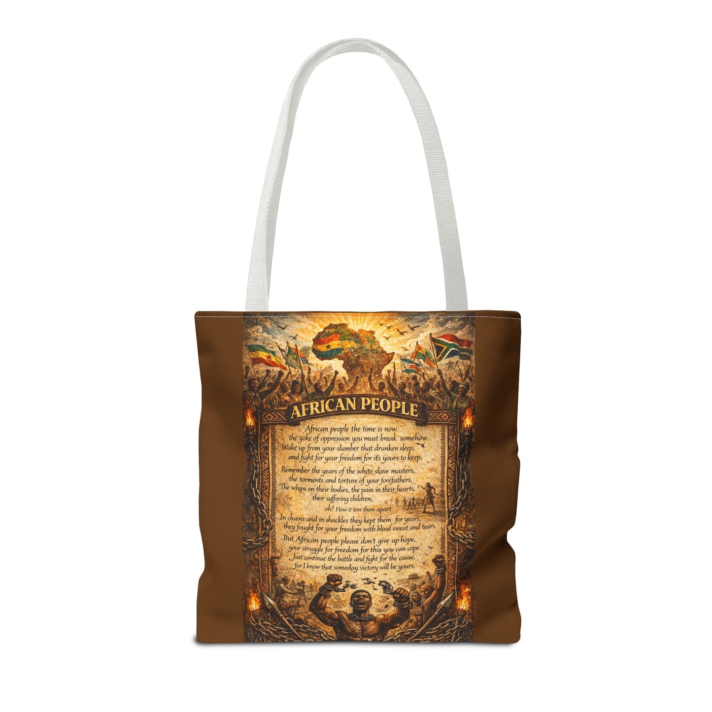 African People Brown Tote Bag