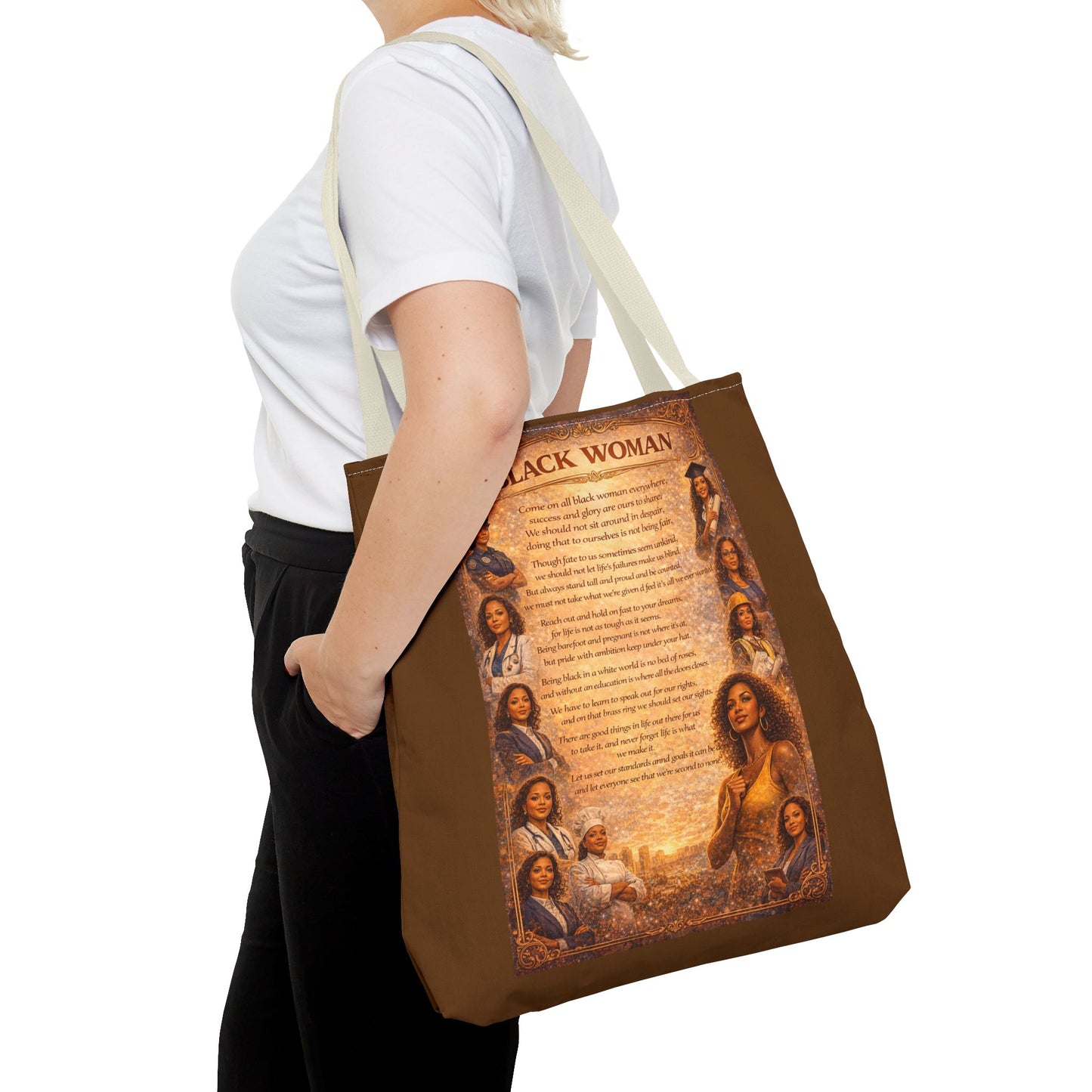 Black Woman Tote Bag
