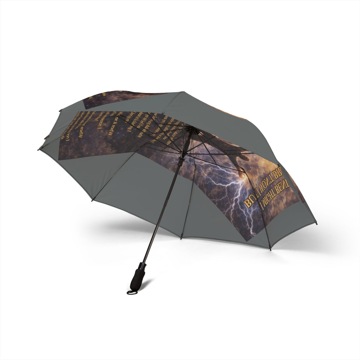I Might Bend Gray Semi-Automatic Foldable Umbrella