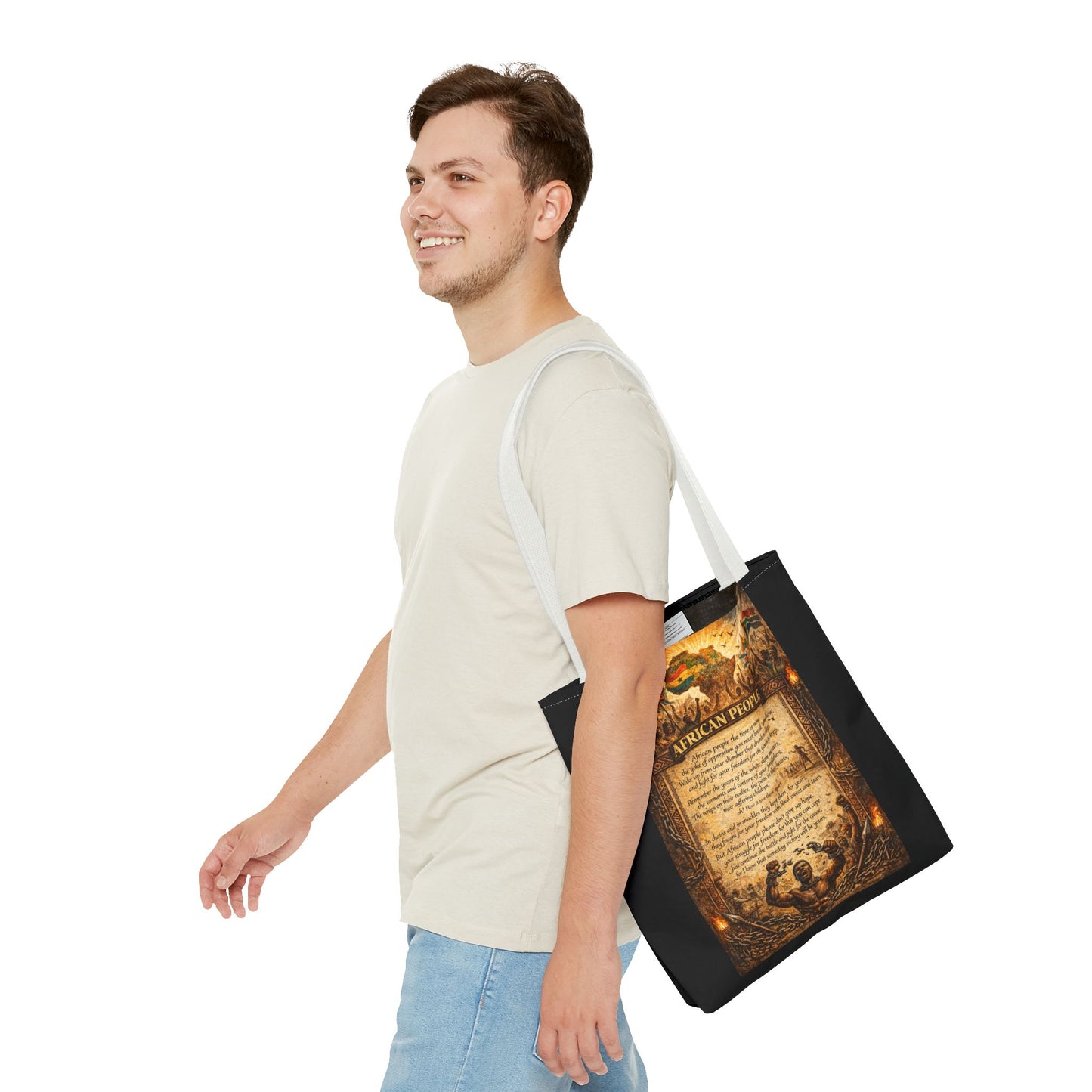 African People Black Tote Bag