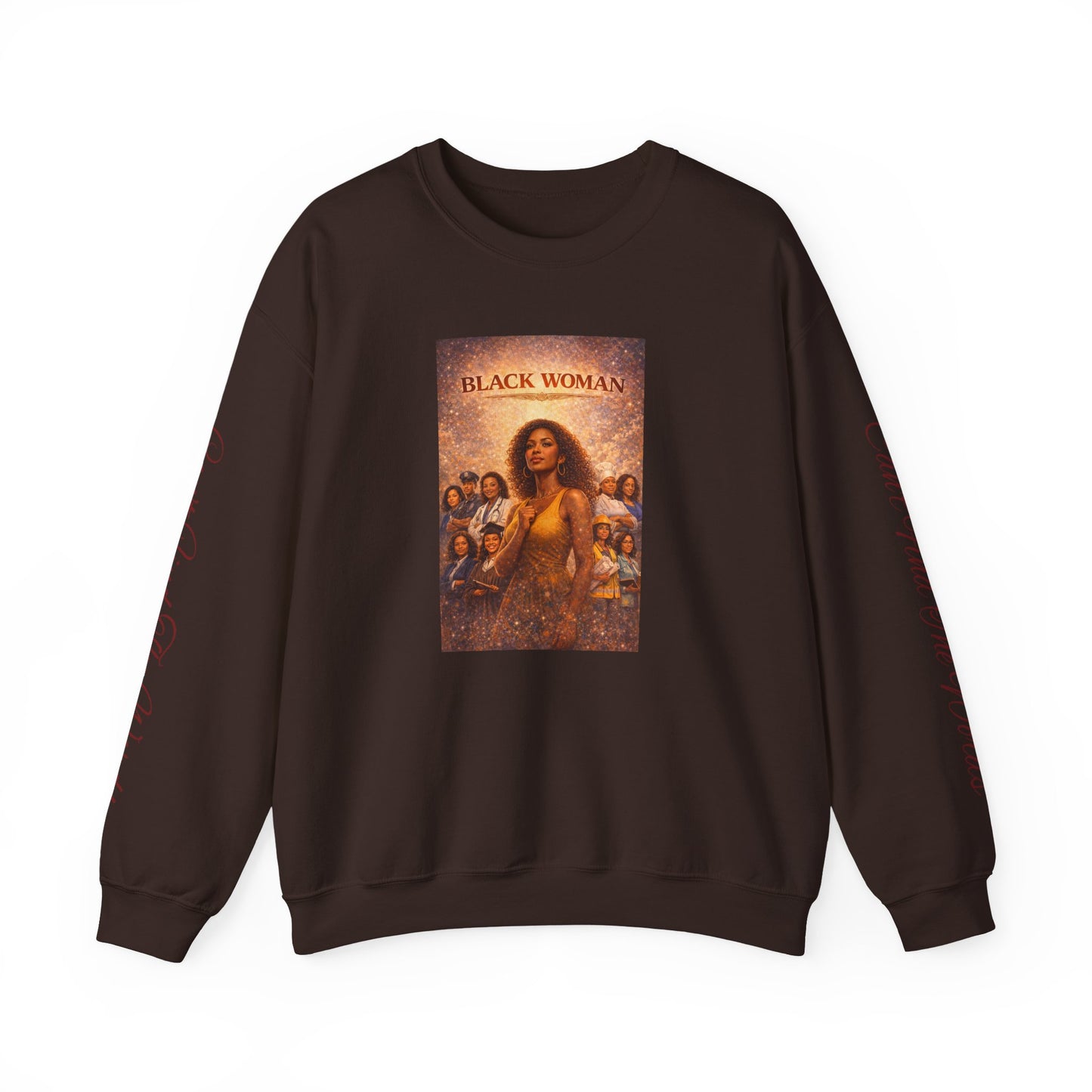 Black Woman - Unisex Heavy Blend™ Crewneck Sweatshirt