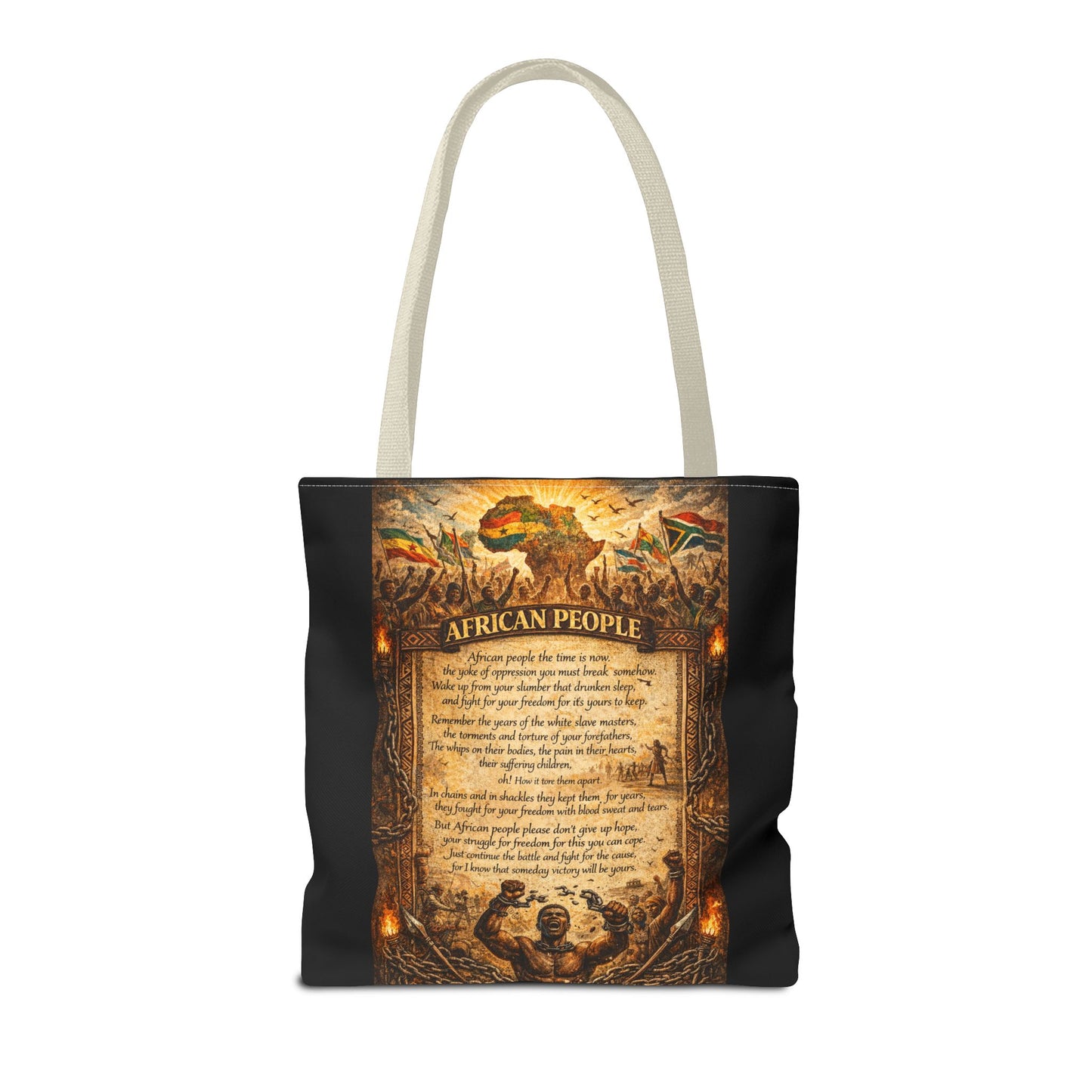 African People Black Tote Bag