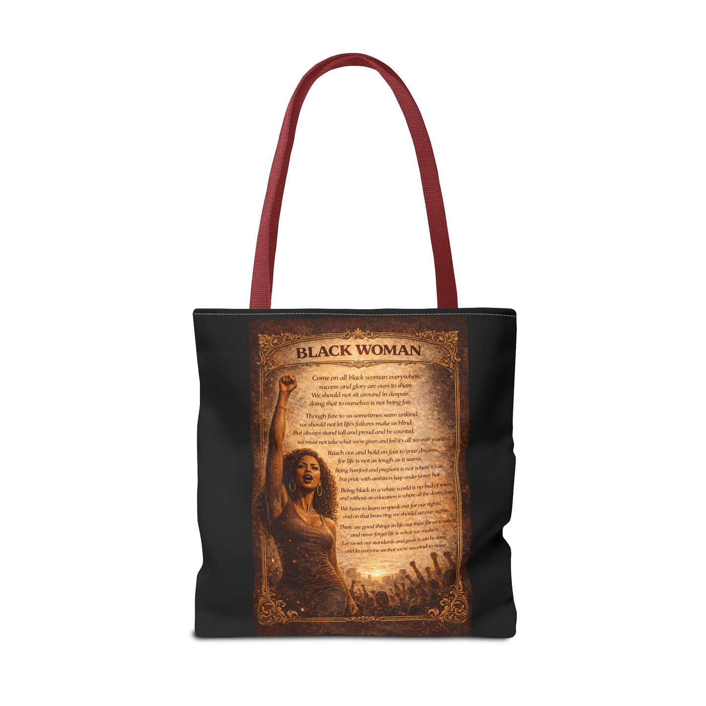Black Woman Tote Bag