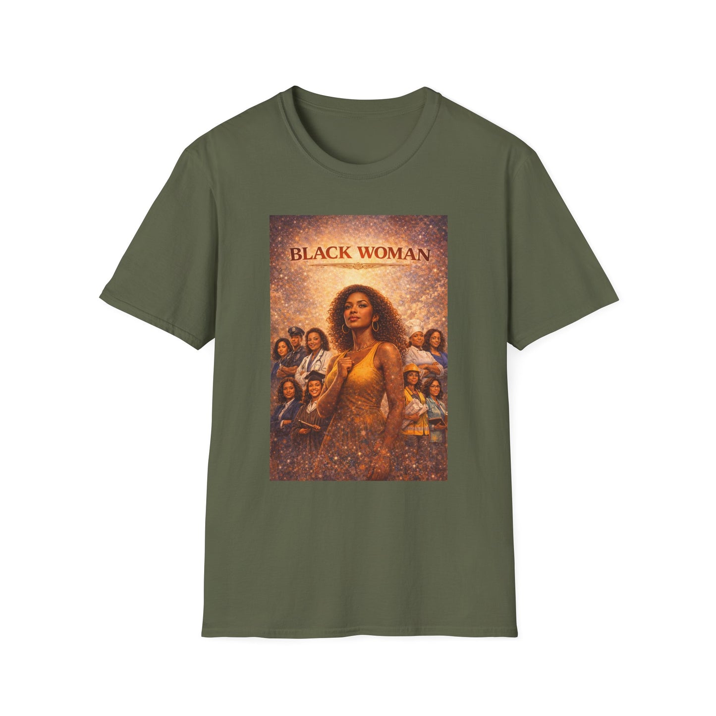 Black Woman - Unisex Softstyle T-Shirt