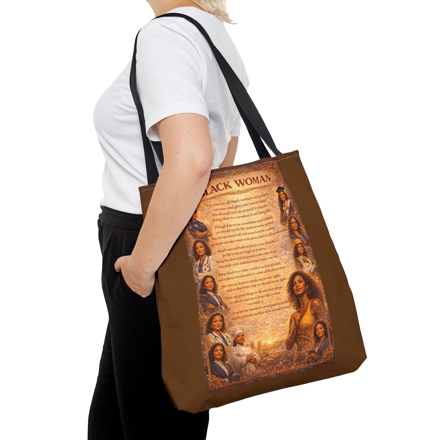 Black Woman Tote Bag