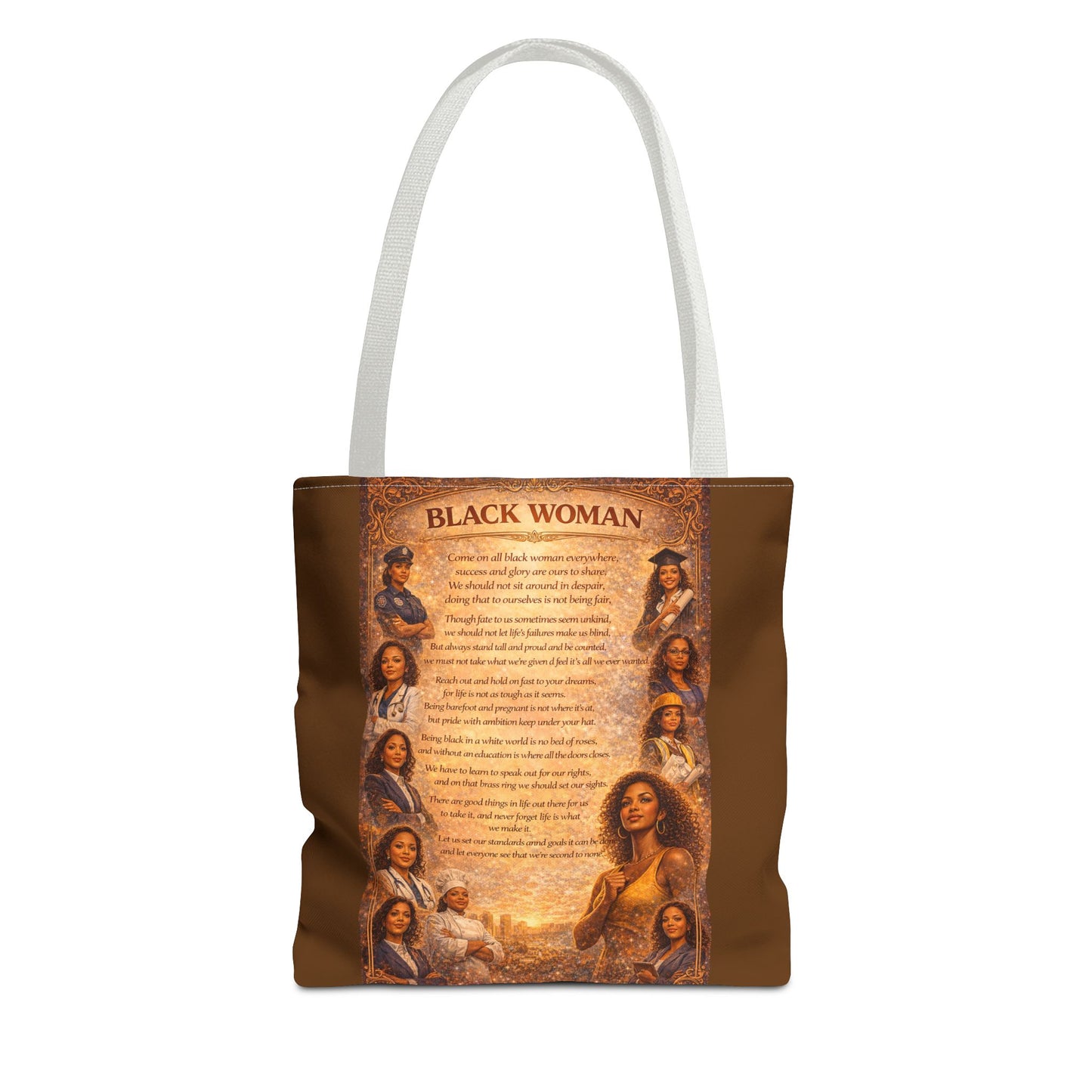 Black Woman Tote Bag