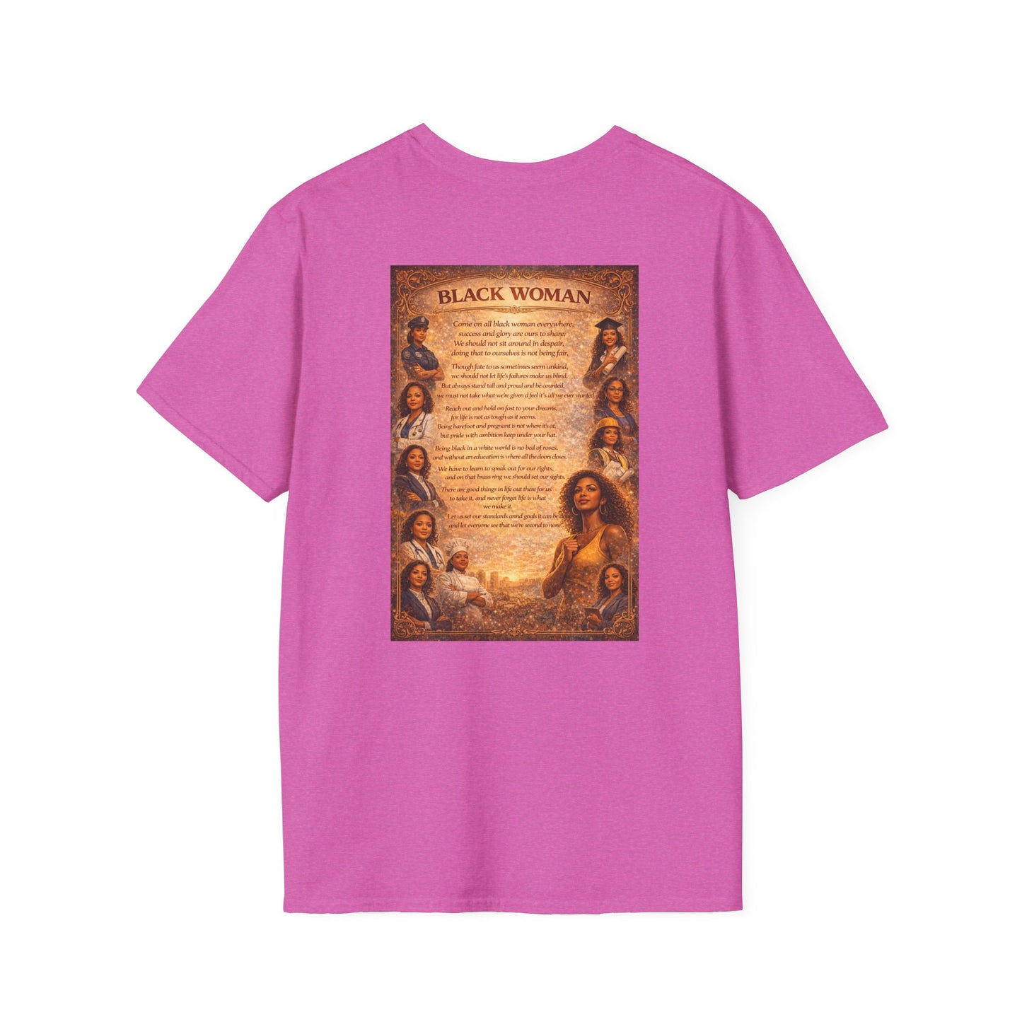 Black Woman - Unisex Softstyle T-Shirt