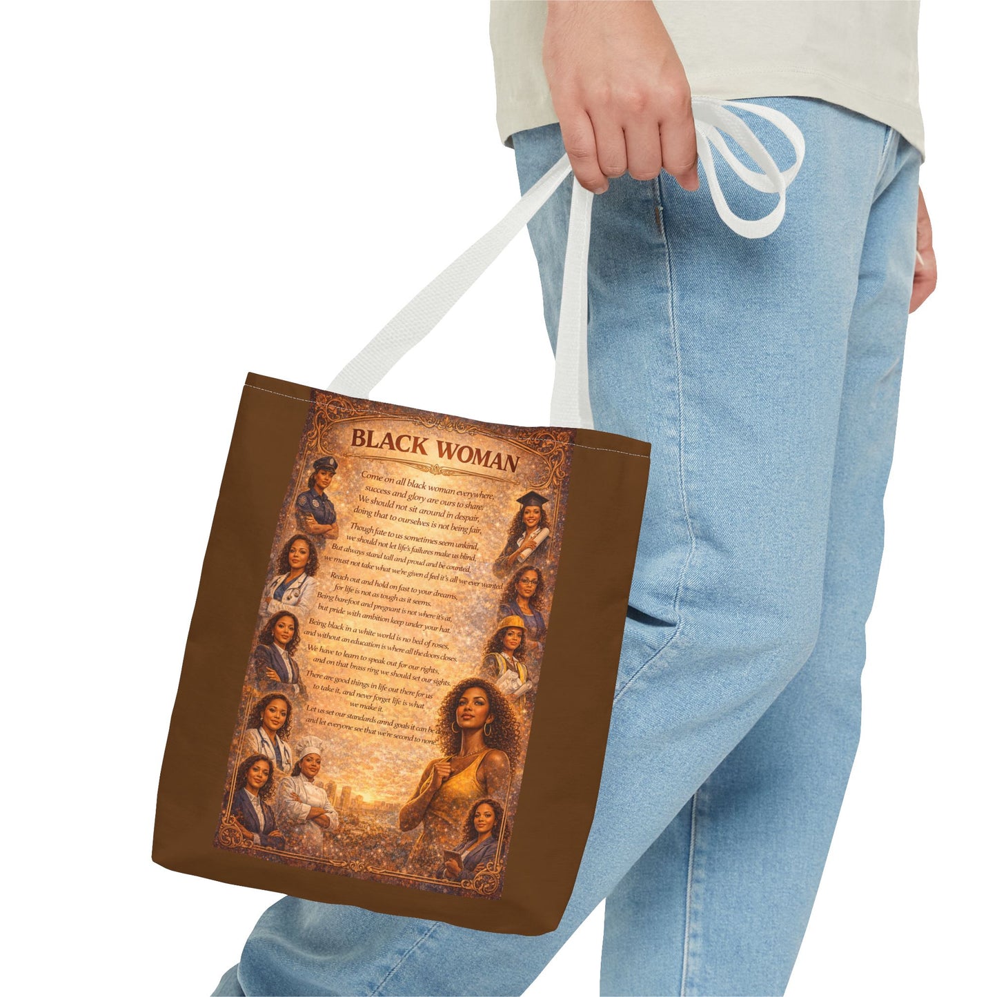 Black Woman Tote Bag