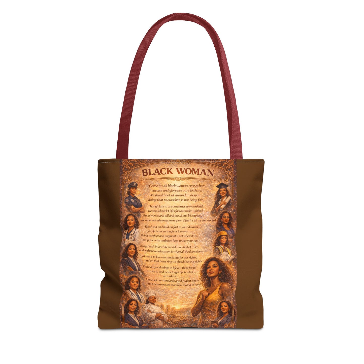 Black Woman Tote Bag