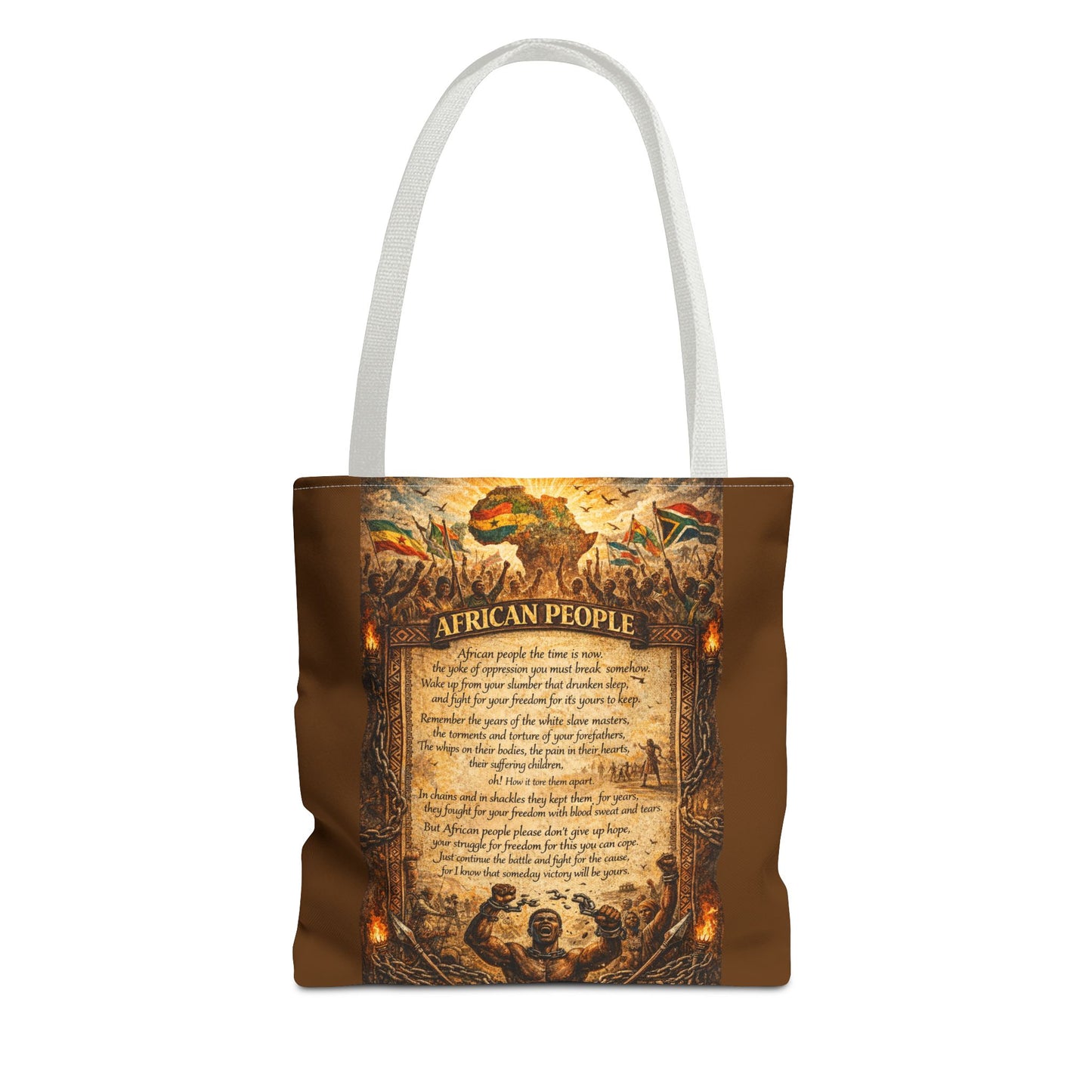 African People Brown Tote Bag