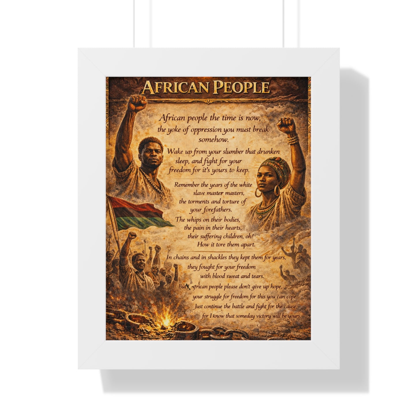 African People Framed Vertical Poster