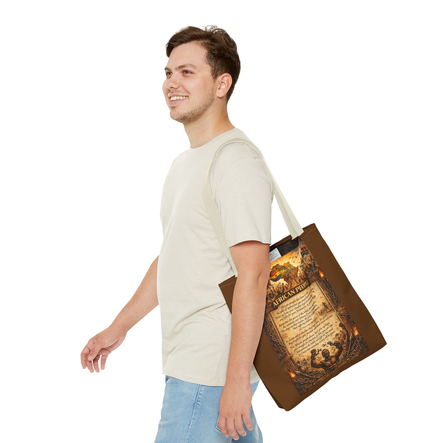 African People Brown Tote Bag