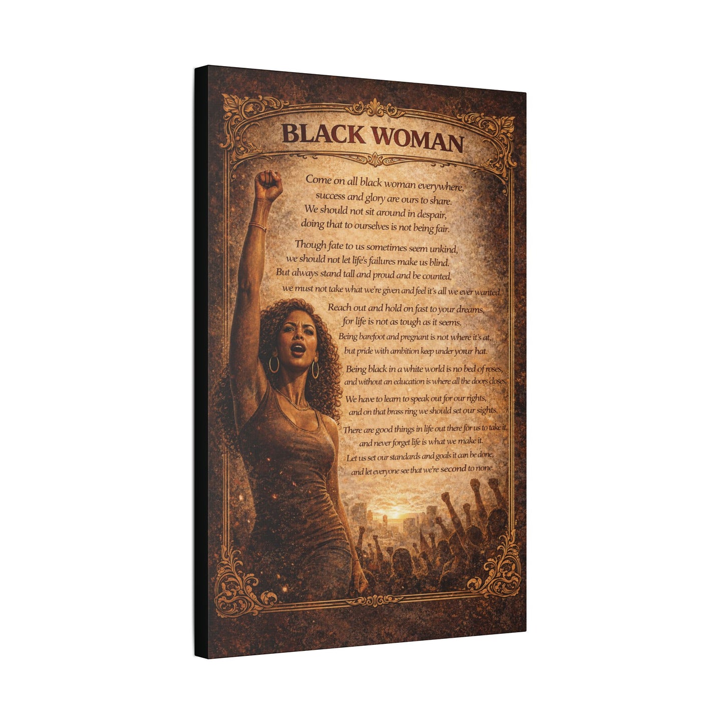 Classic Stretched Canvas - Black Woman
