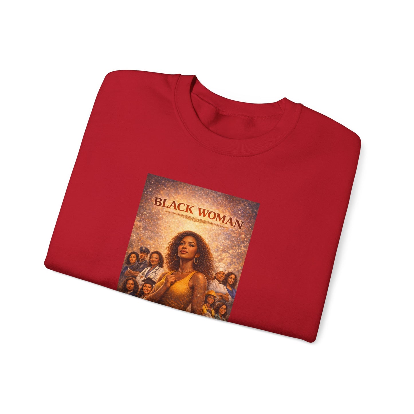 Black Woman - Unisex Heavy Blend™ Crewneck Sweatshirt
