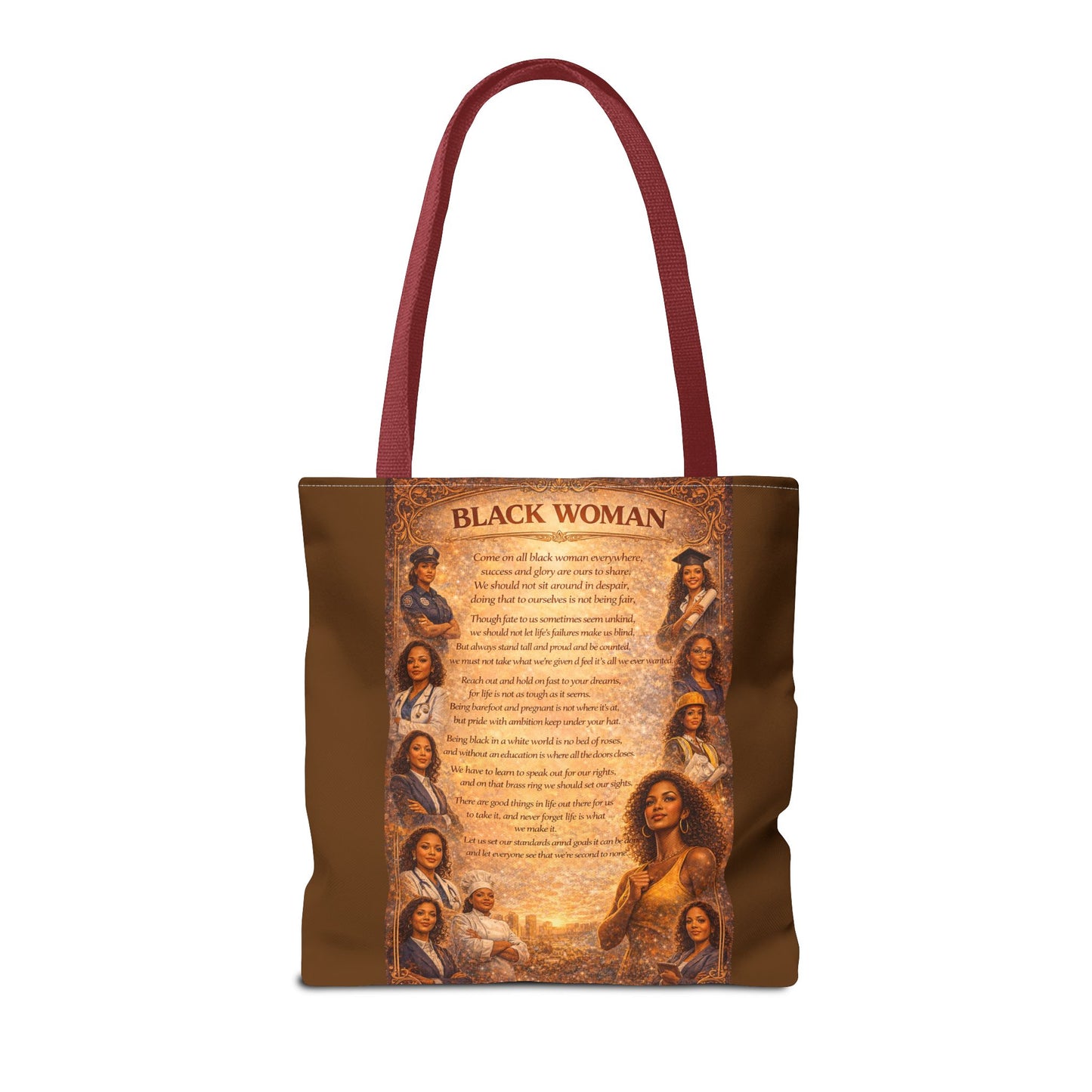 Black Woman Tote Bag
