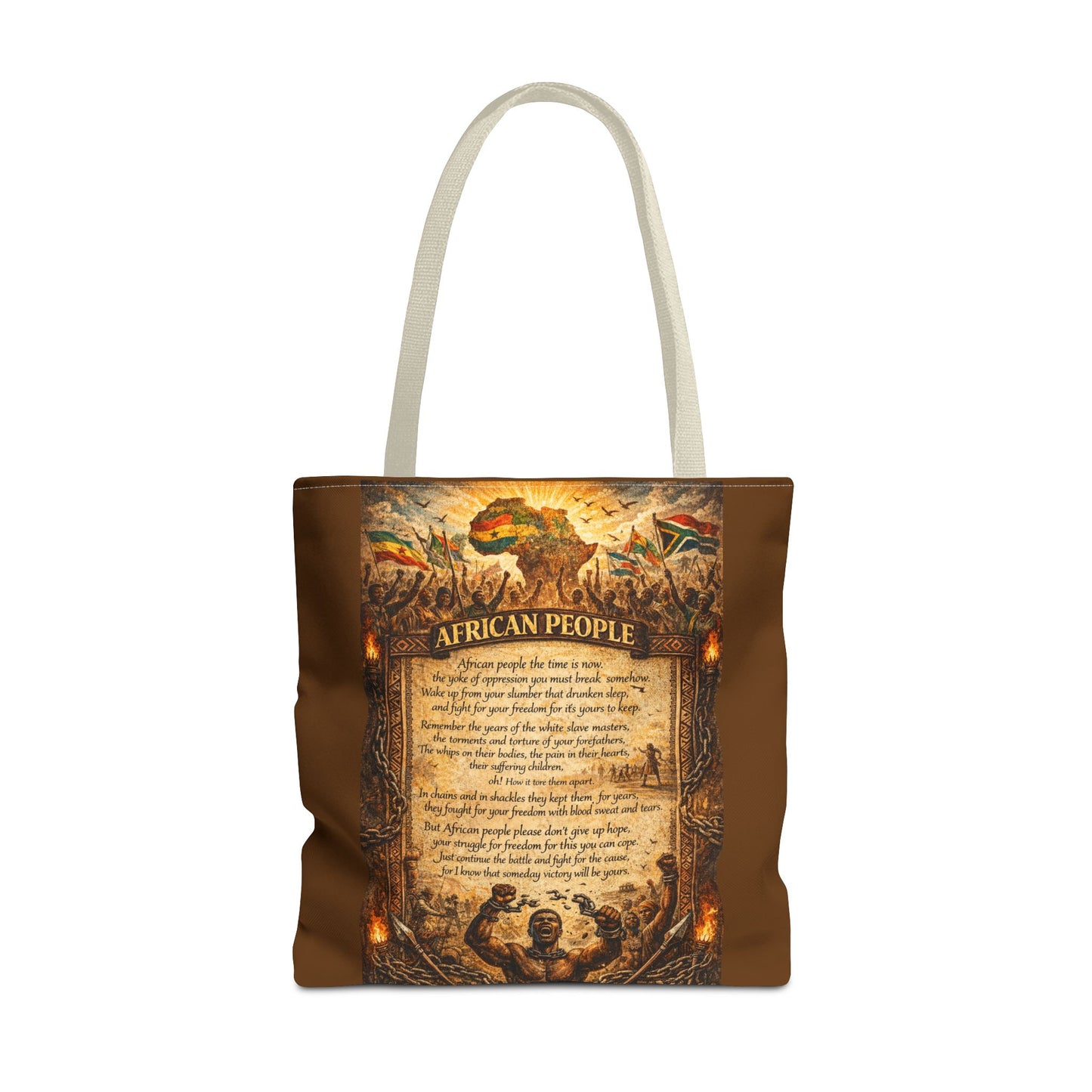 African People Brown Tote Bag
