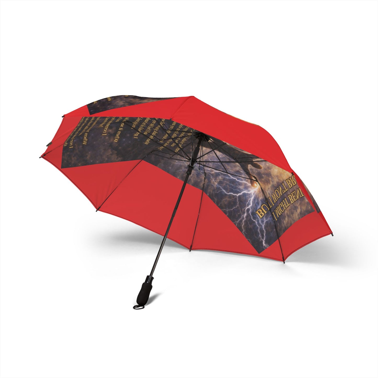 I Might Bend Red Semi-Automatic Foldable Umbrella