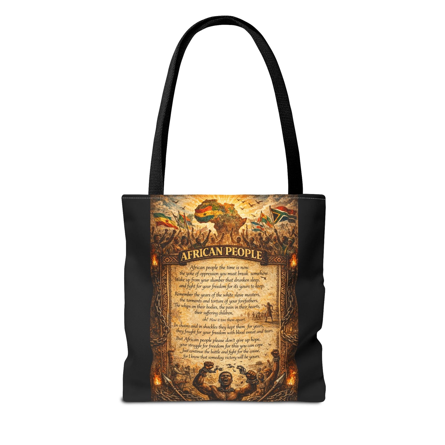 African People Black Tote Bag