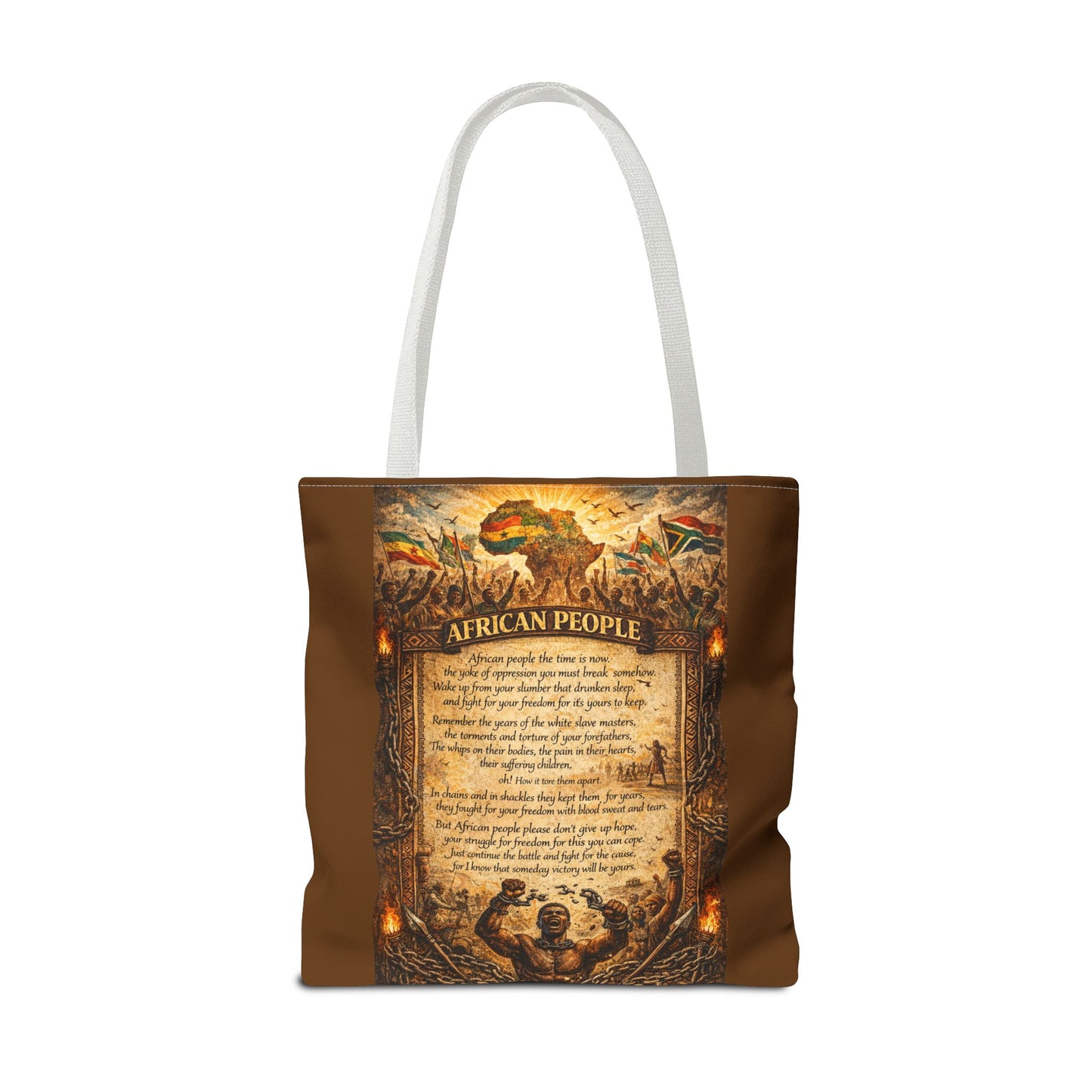 African People Brown Tote Bag