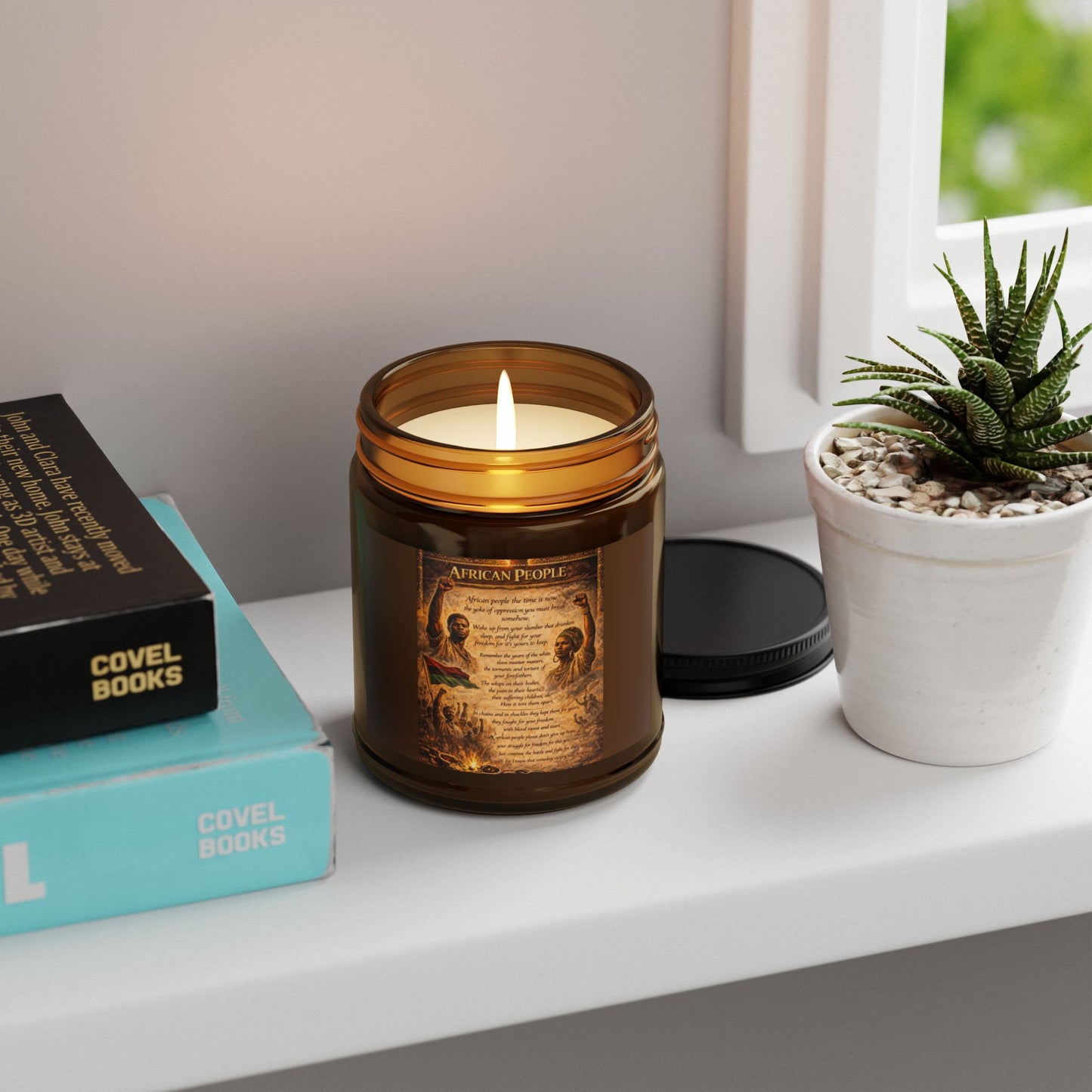 African People Scented Soy Candle (Multi-Size, Amber Jar)