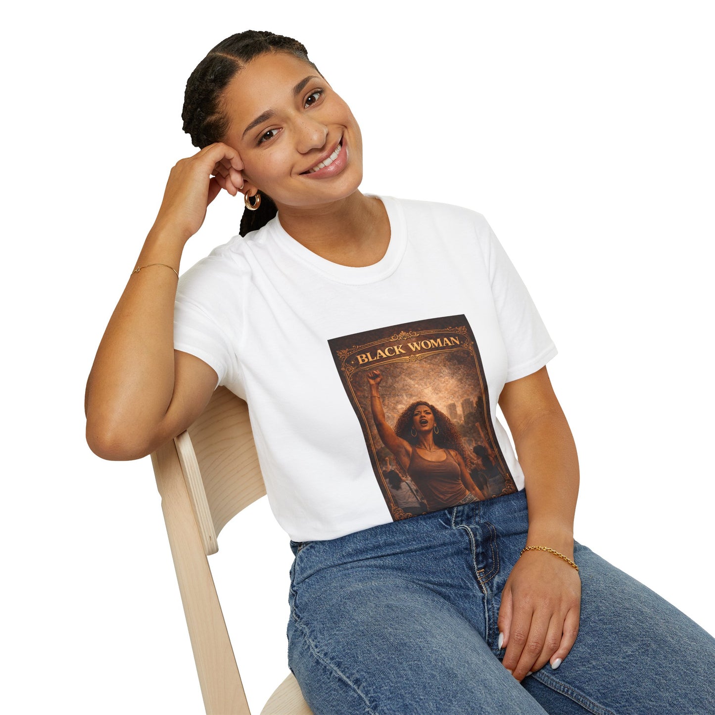 Black Woman - Unisex Softstyle T-Shirt