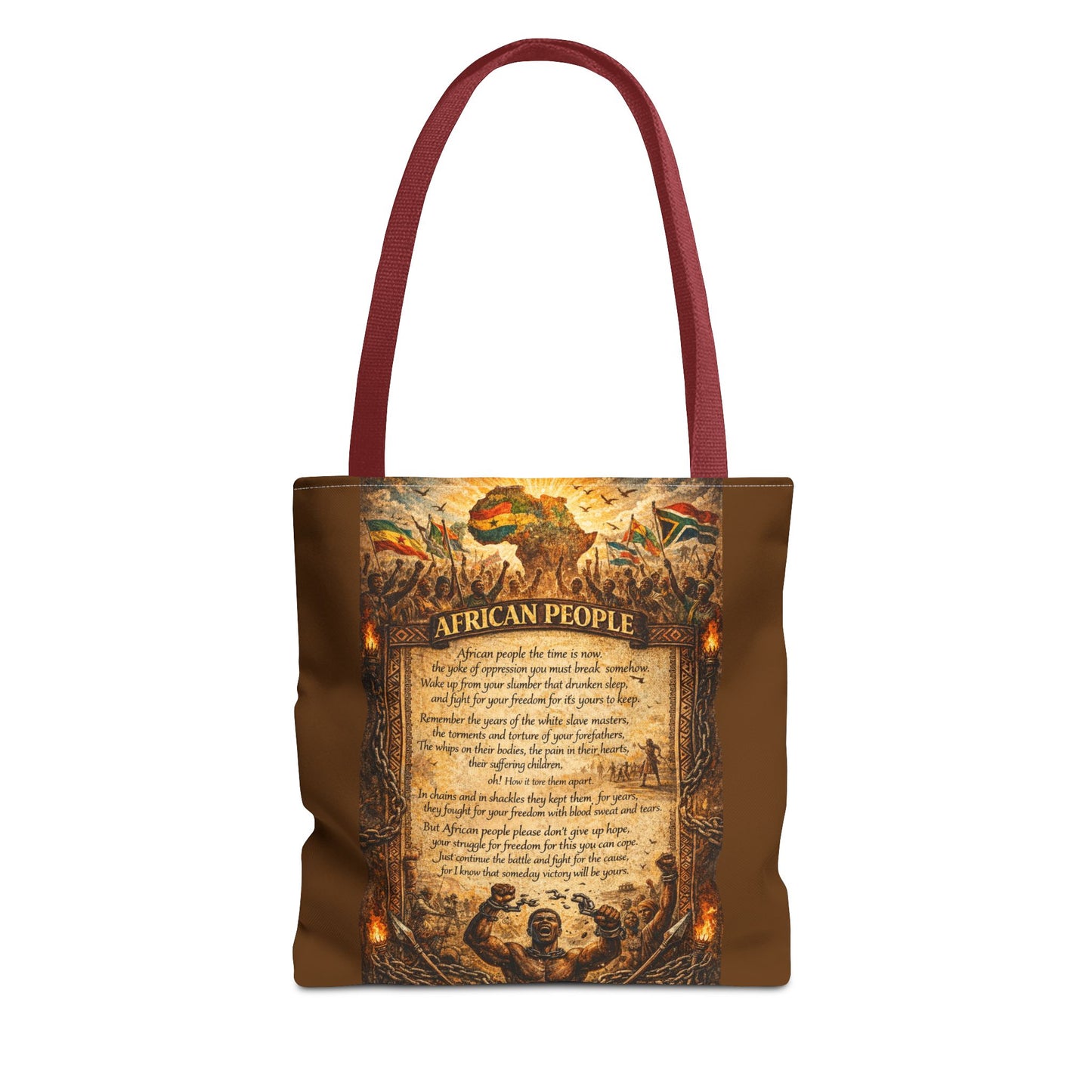 African People Brown Tote Bag