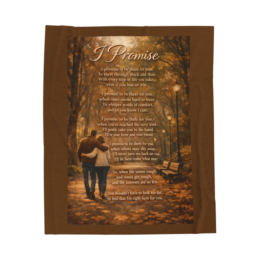 I Promise Velveteen Plush Blanket