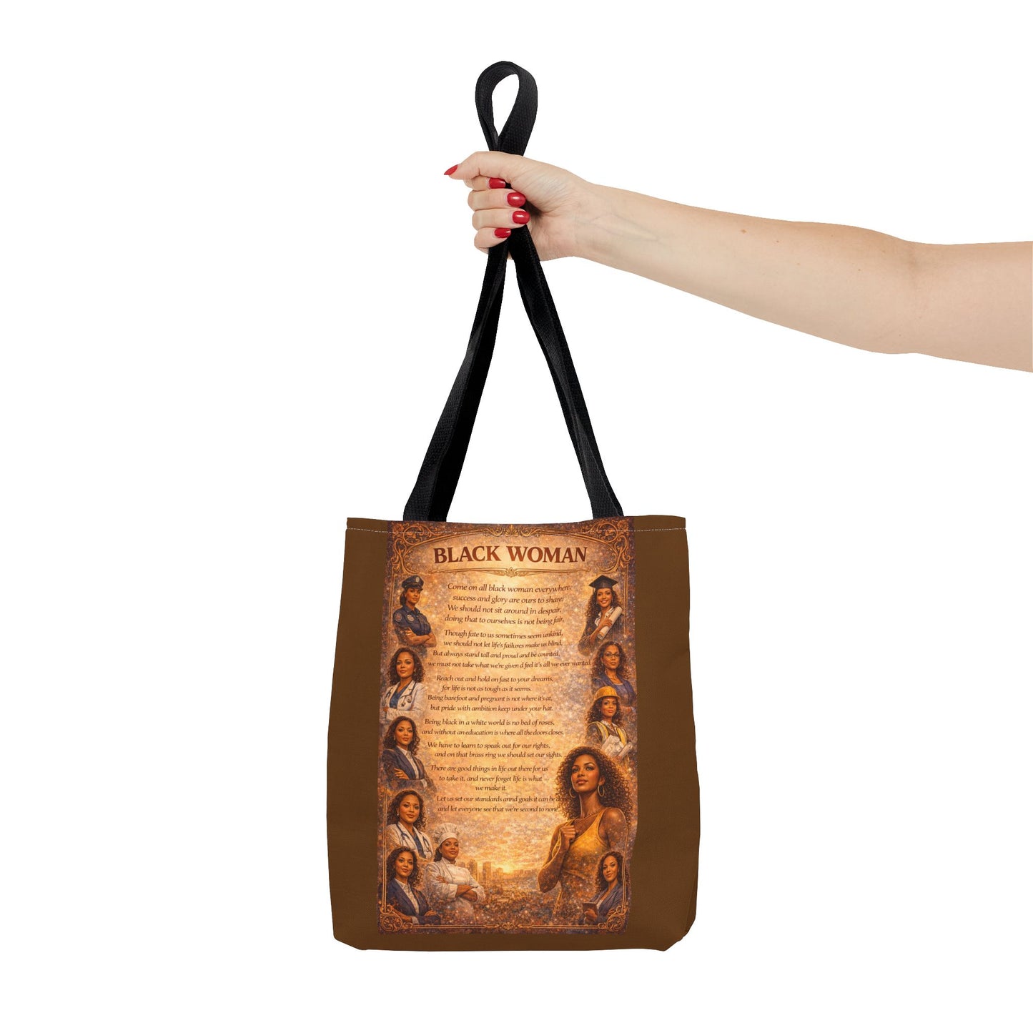 Black Woman Tote Bag