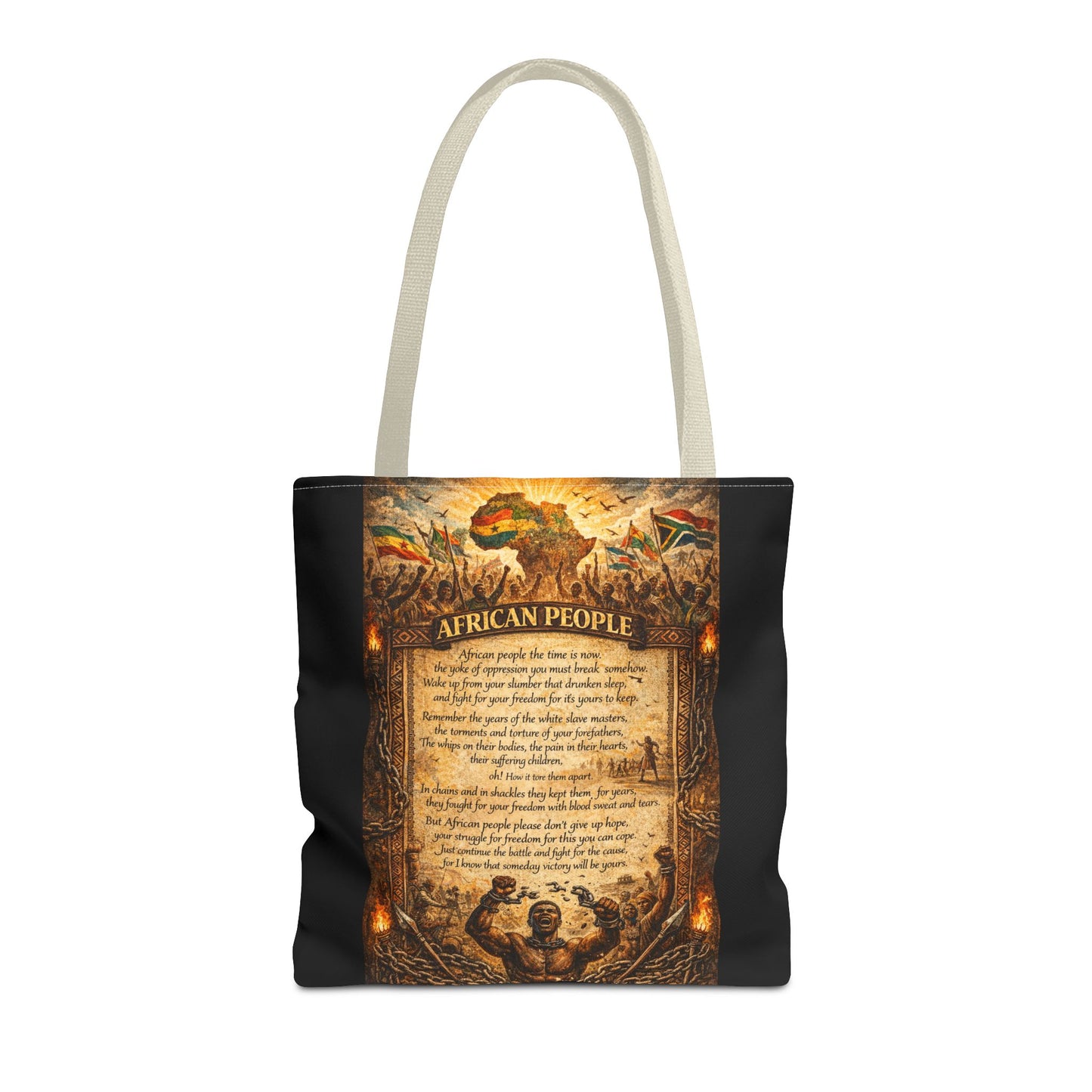 African People Black Tote Bag