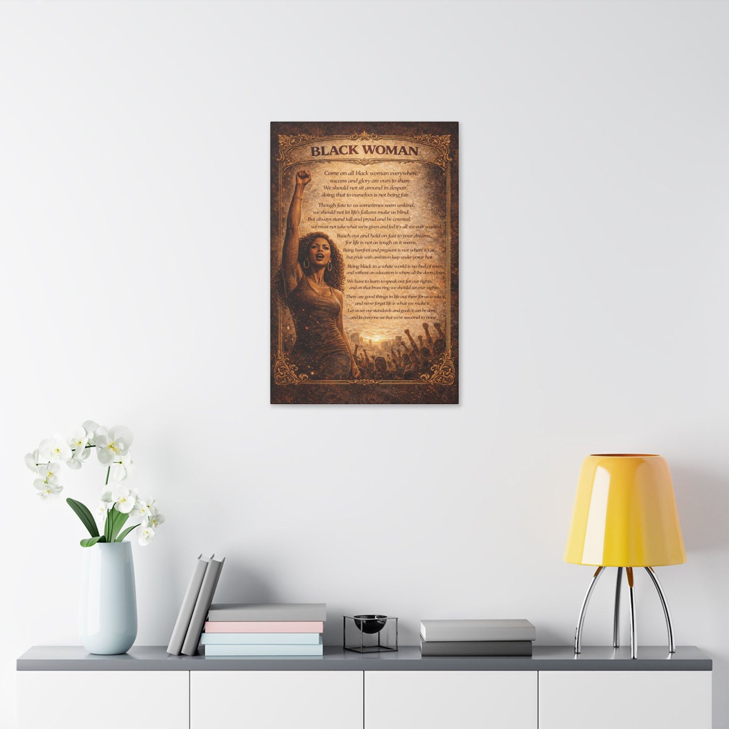 Classic Stretched Canvas - Black Woman