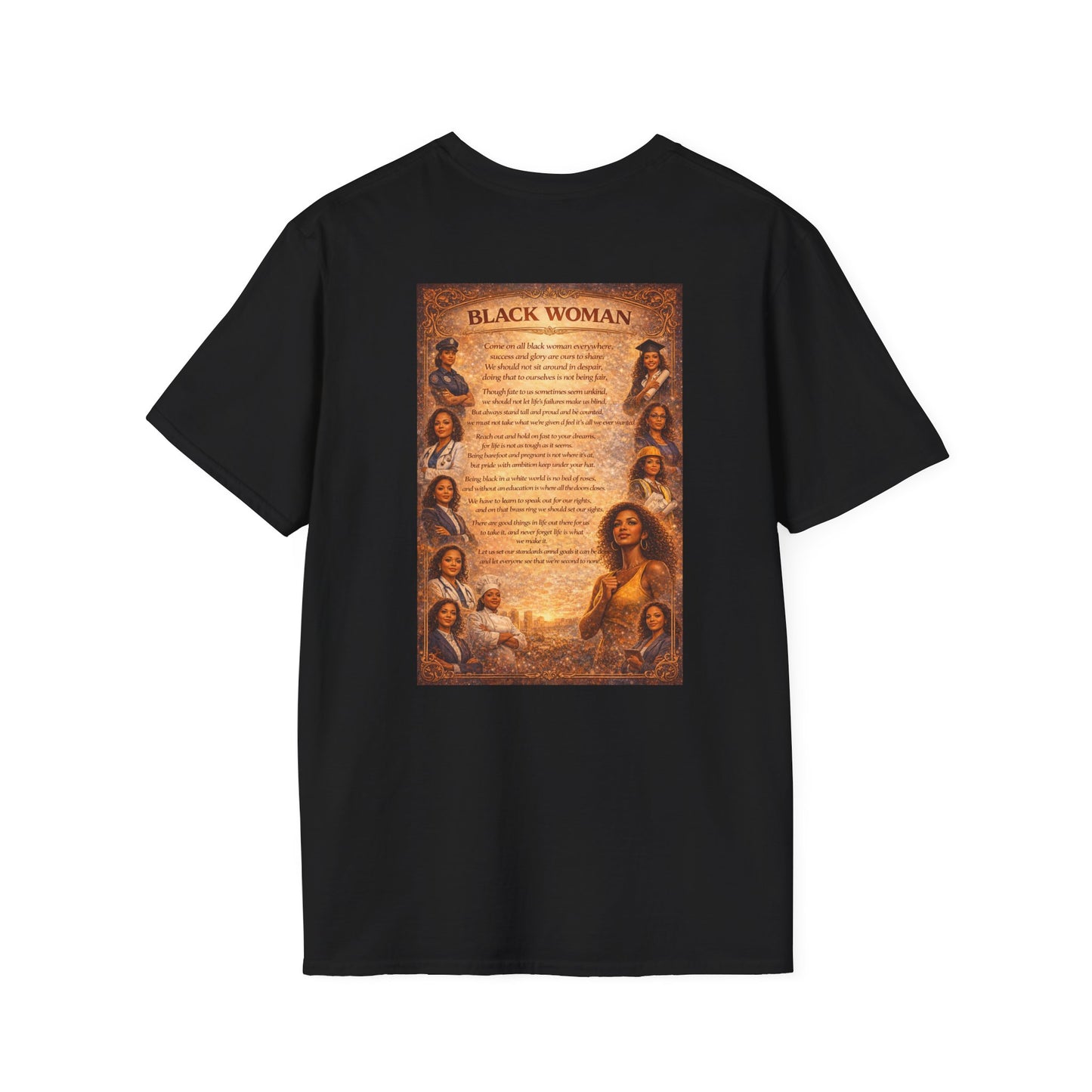 Black Woman - Unisex Softstyle T-Shirt