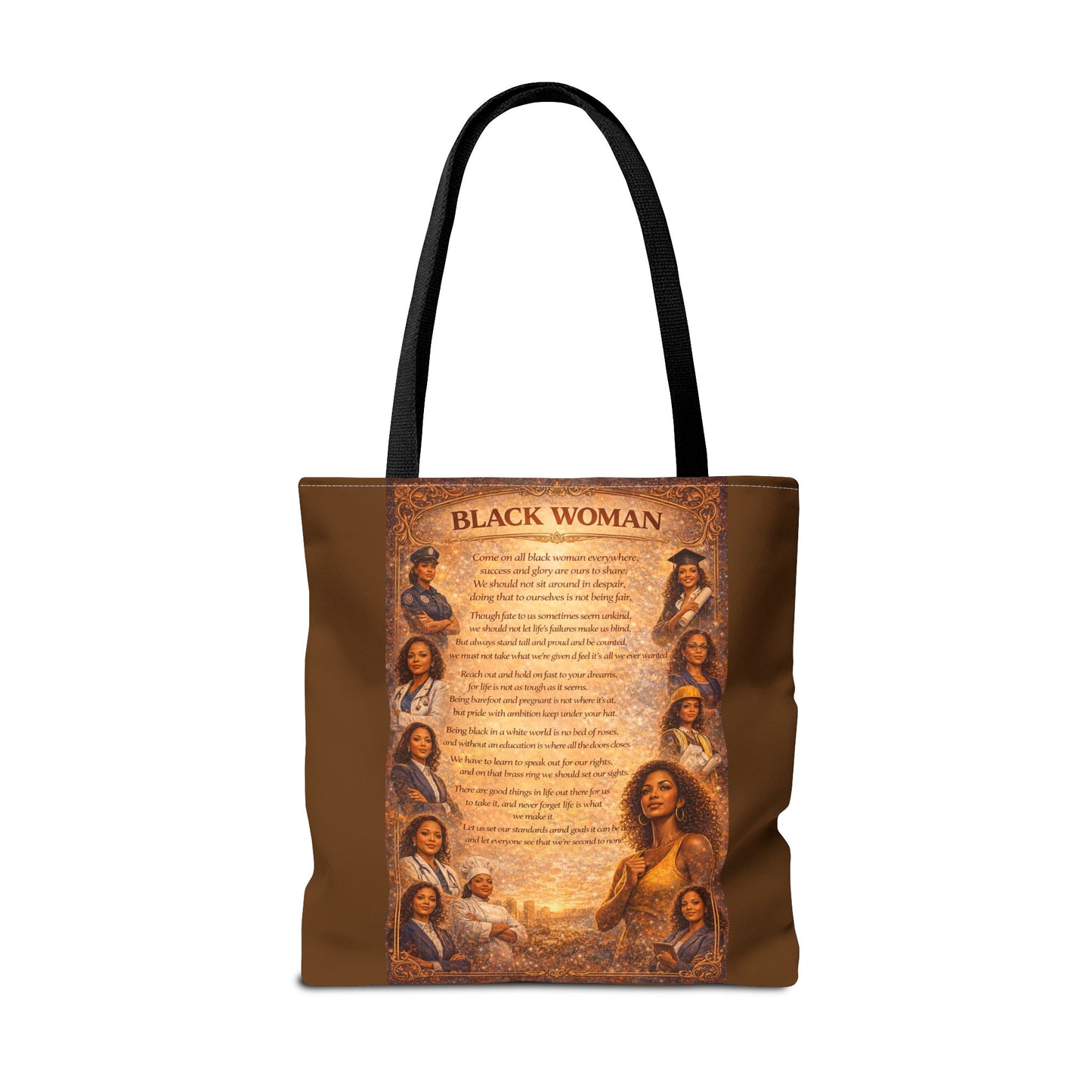 Black Woman Tote Bag