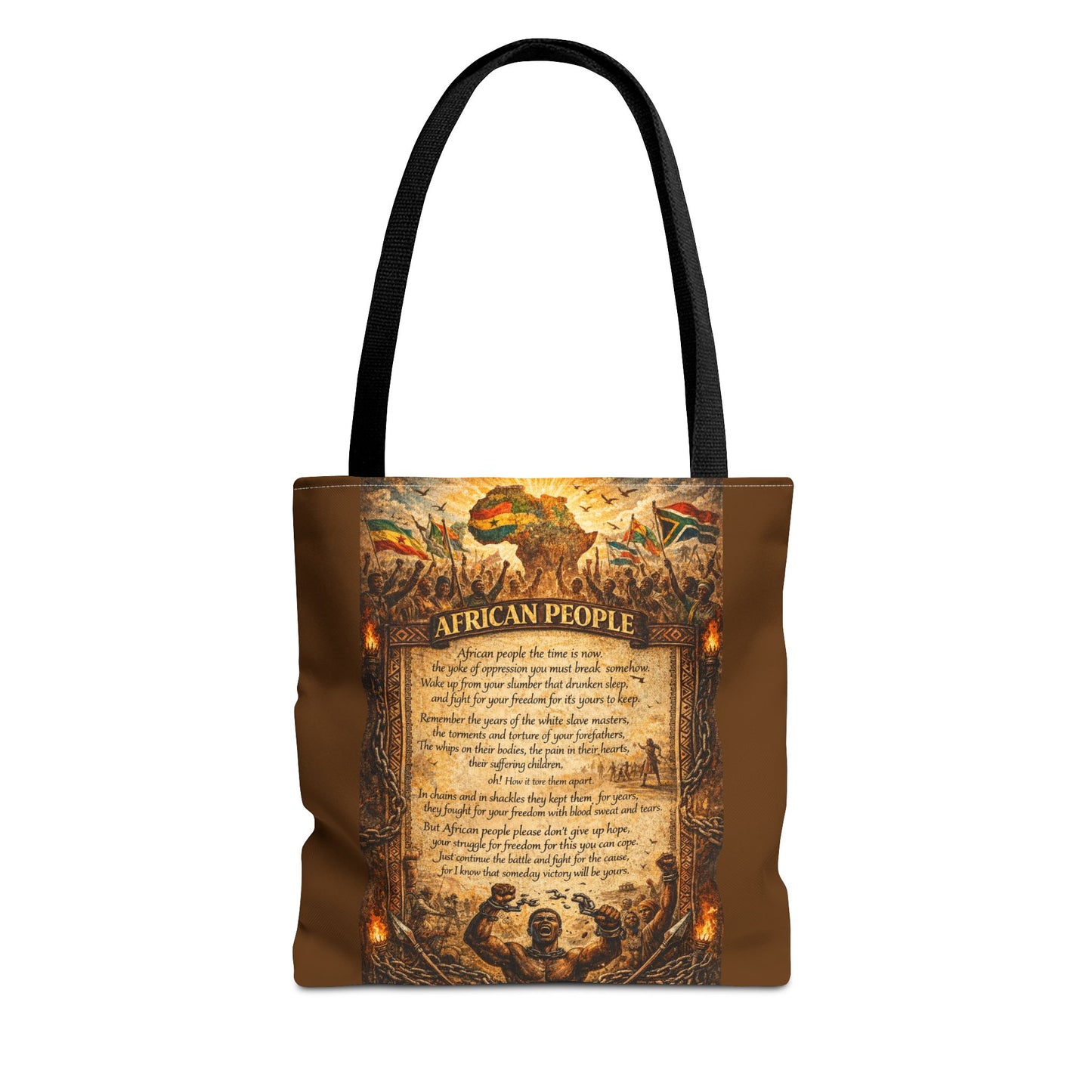 African People Brown Tote Bag